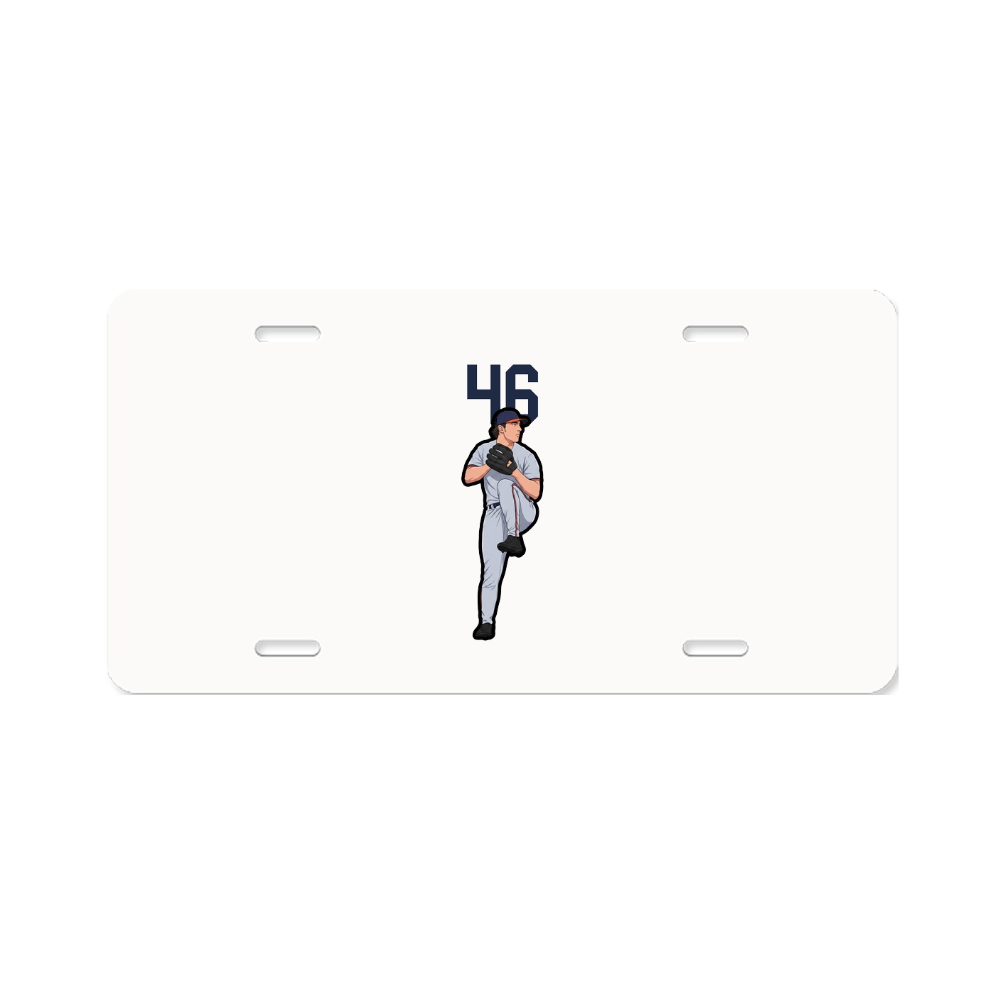 License Plate — Number Top in Classic