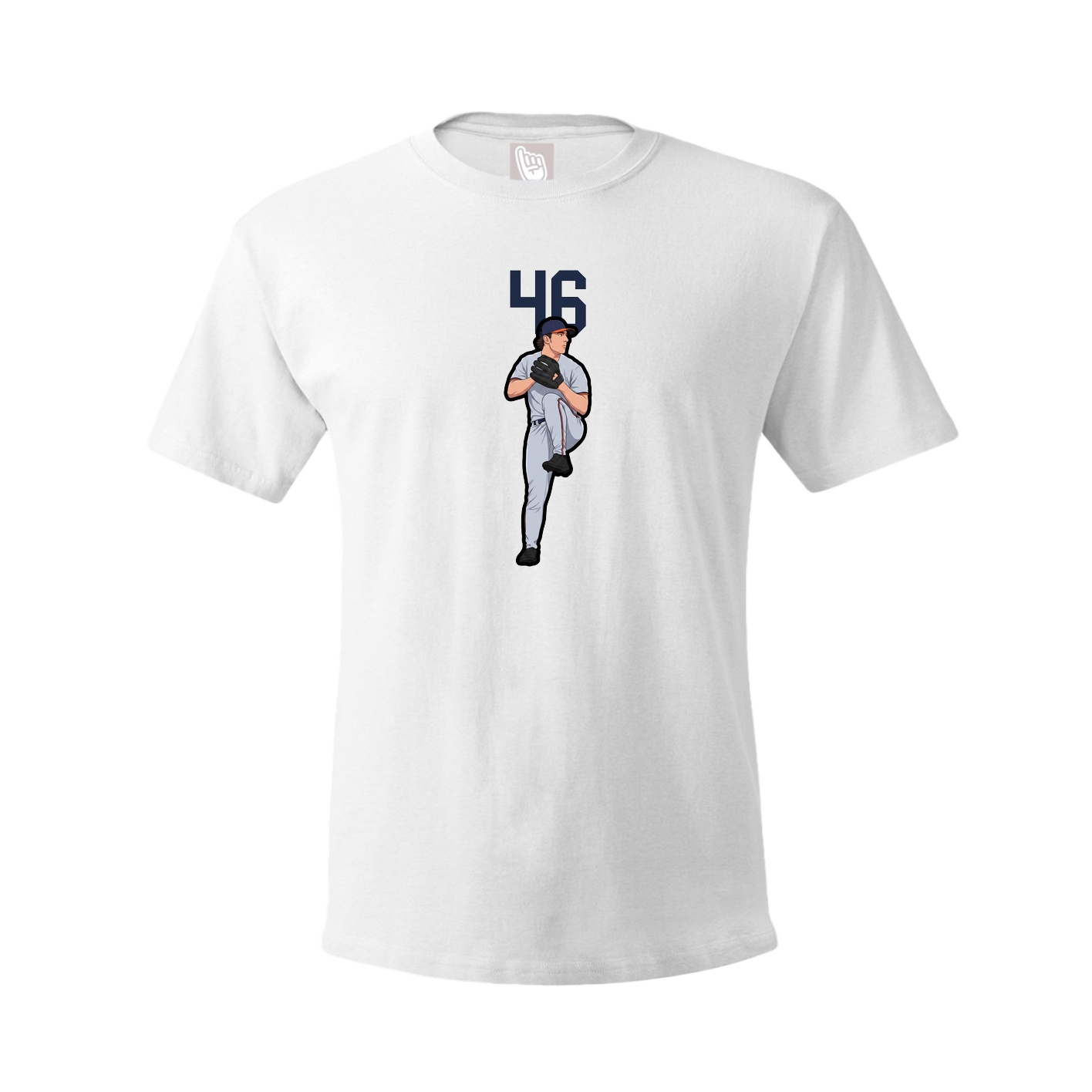 Youth Tee — Number Top in White