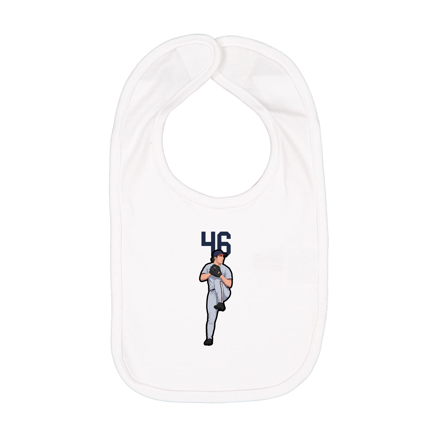 Infant Bib — Number Top in White