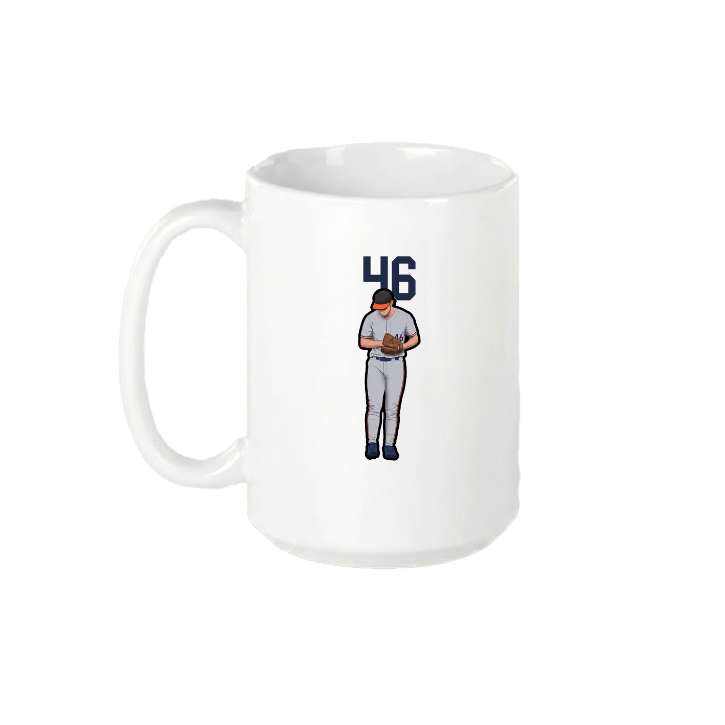 15oz Coffee Mug — Number Top in White
