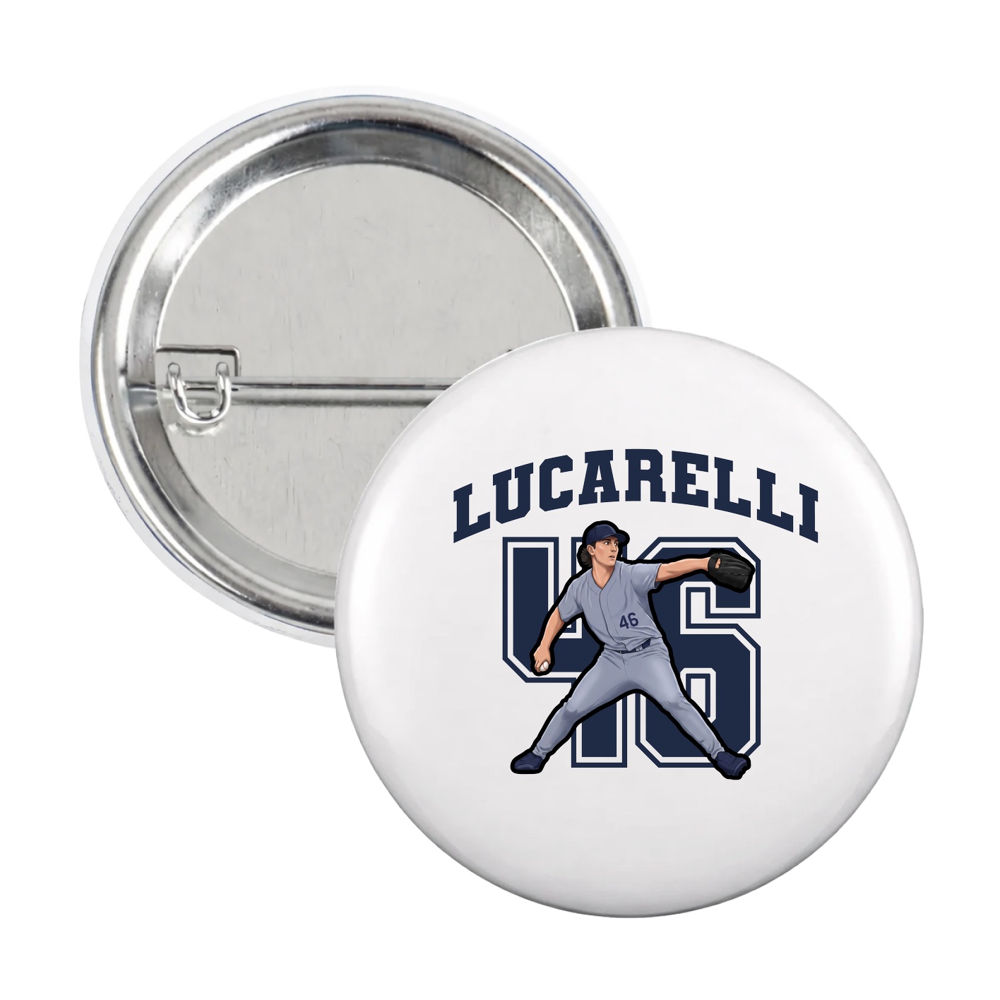 Game Day Button — Number in White