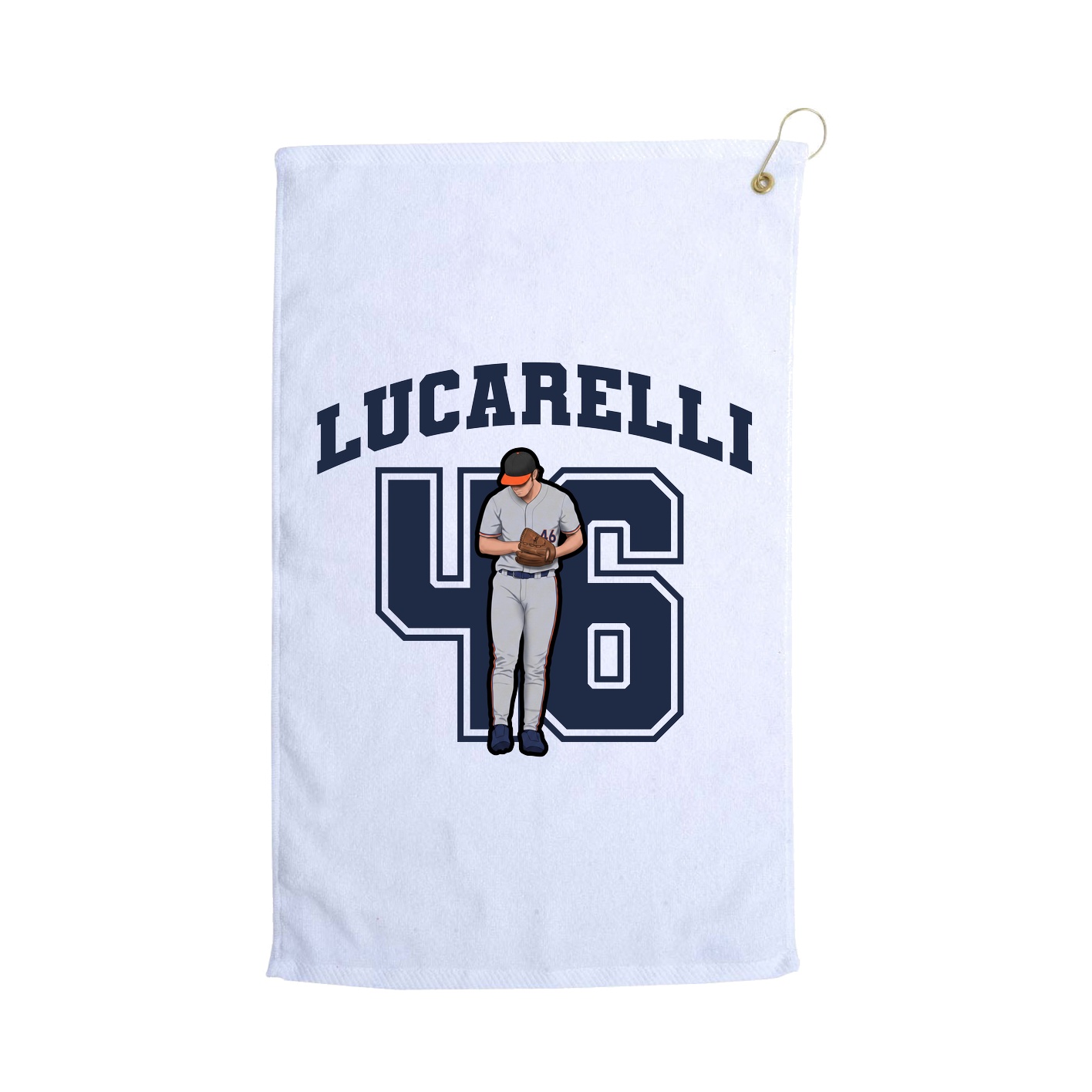Golf Towel — Number in White