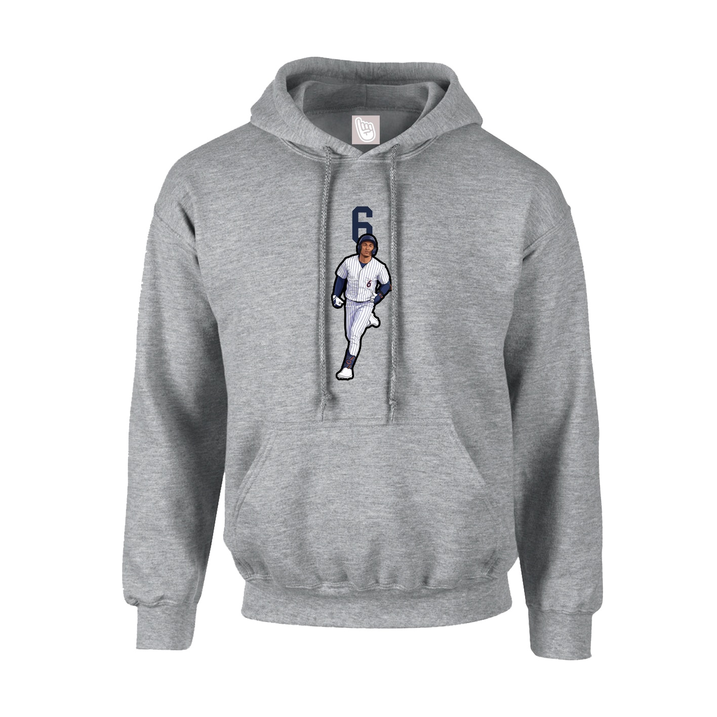 Youth Hoodie — Number Top in Grey