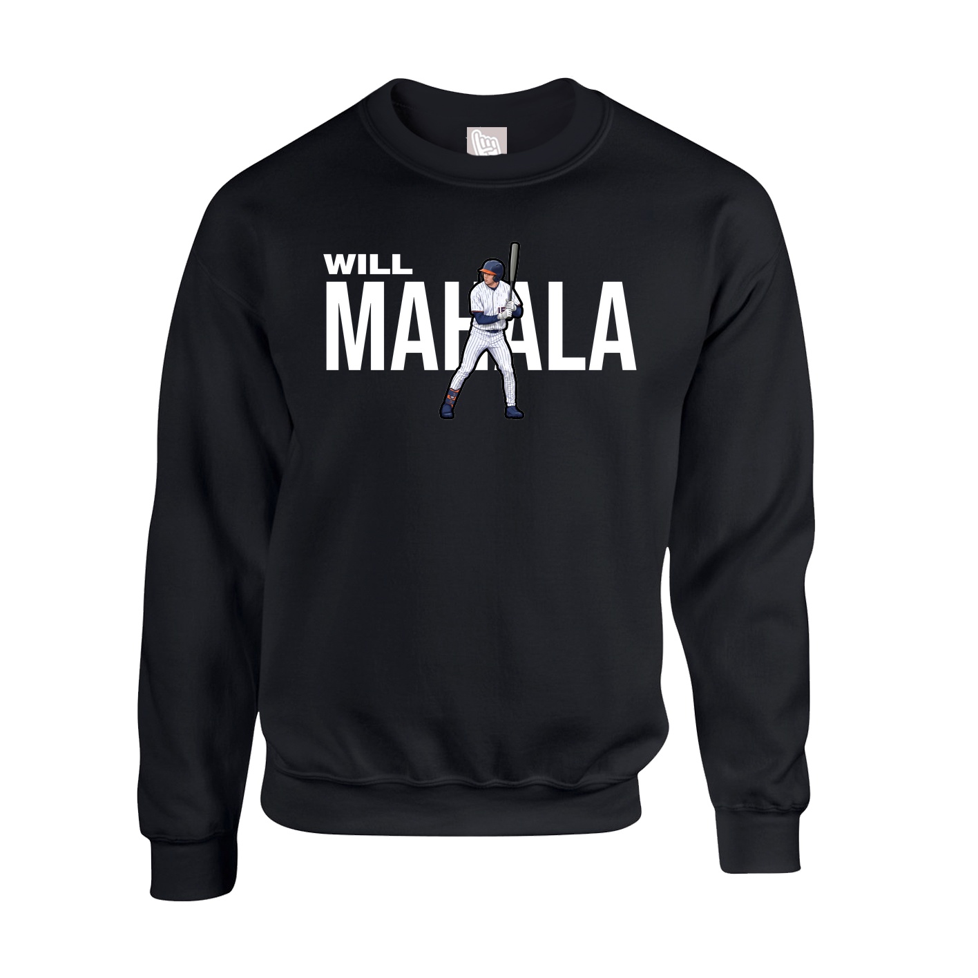 Fleece Crew — Player Name in Black