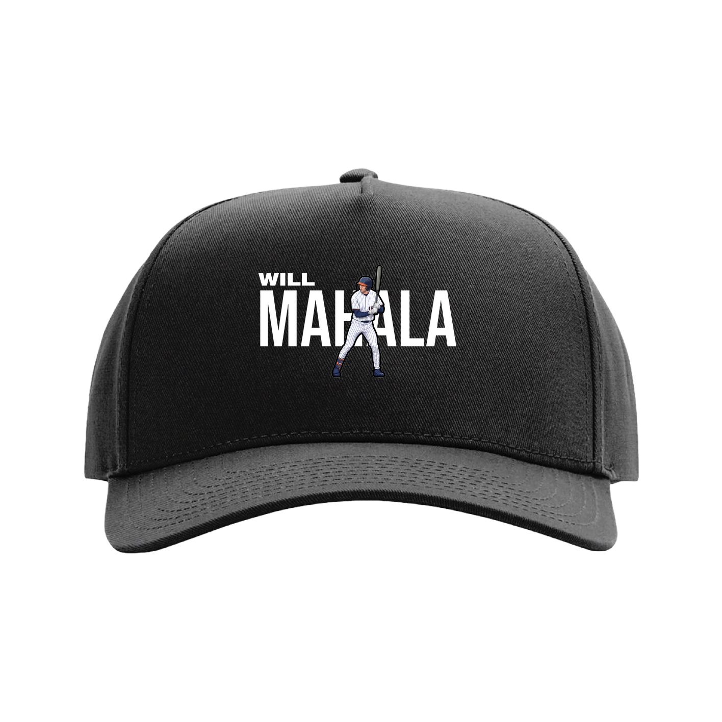 Full Fabric Five-Panel Champ Cap — Player Name in Black