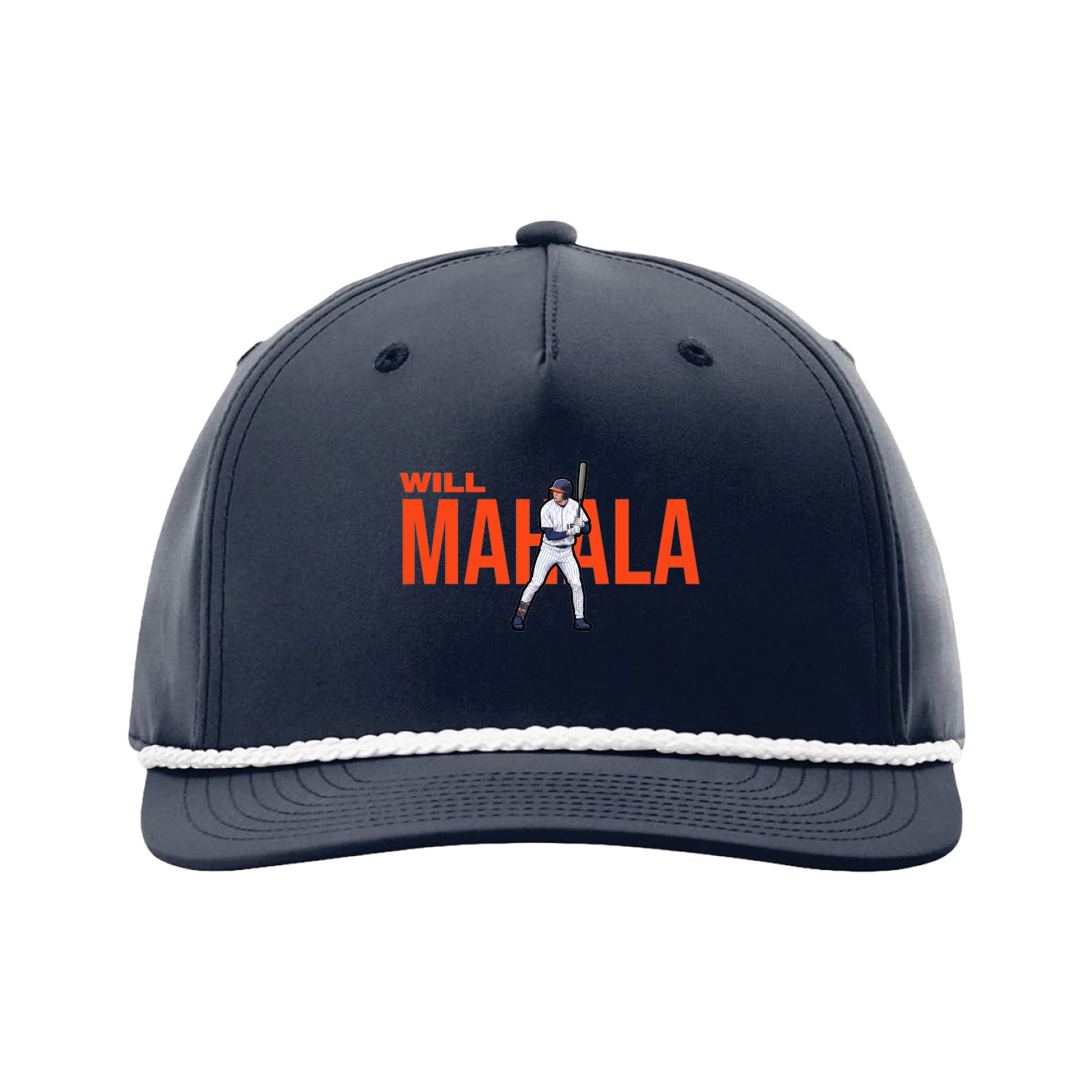 Five-Panel Classic Rope Cap — Player Name in Navy