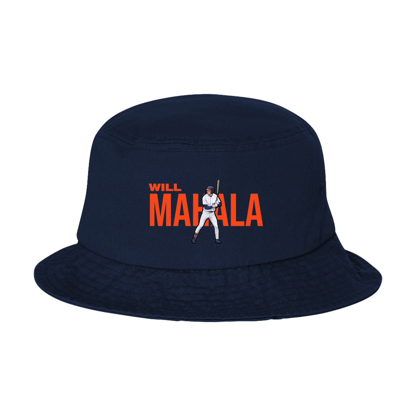 Bucket Cap — Player Name in Navy