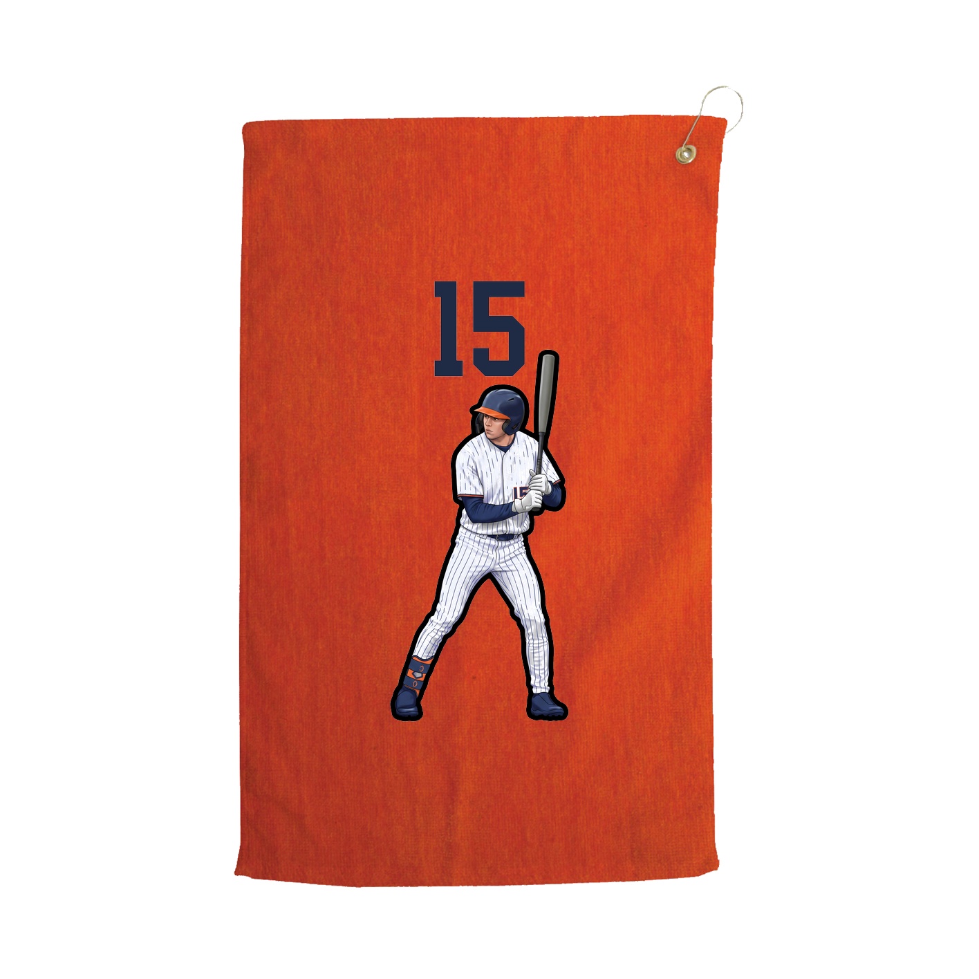 Golf Towel — Number Top in Orange
