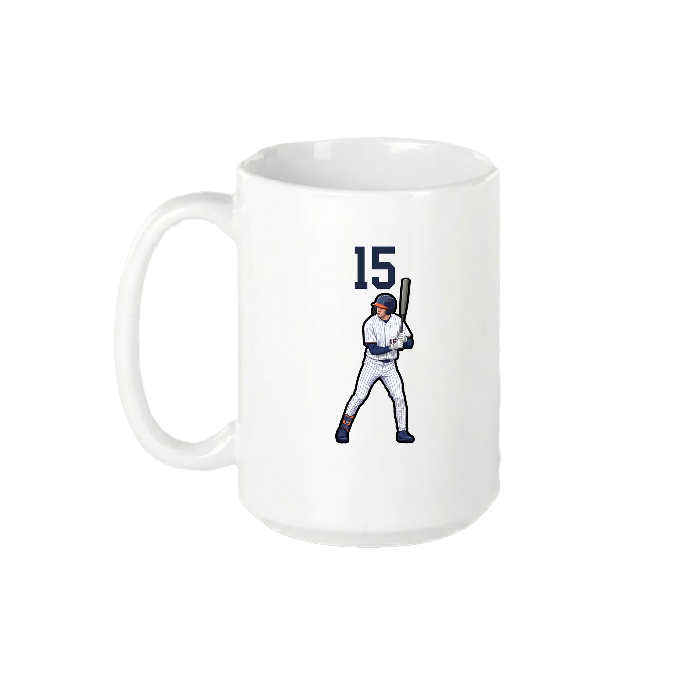 15oz Coffee Mug — Number Top in White