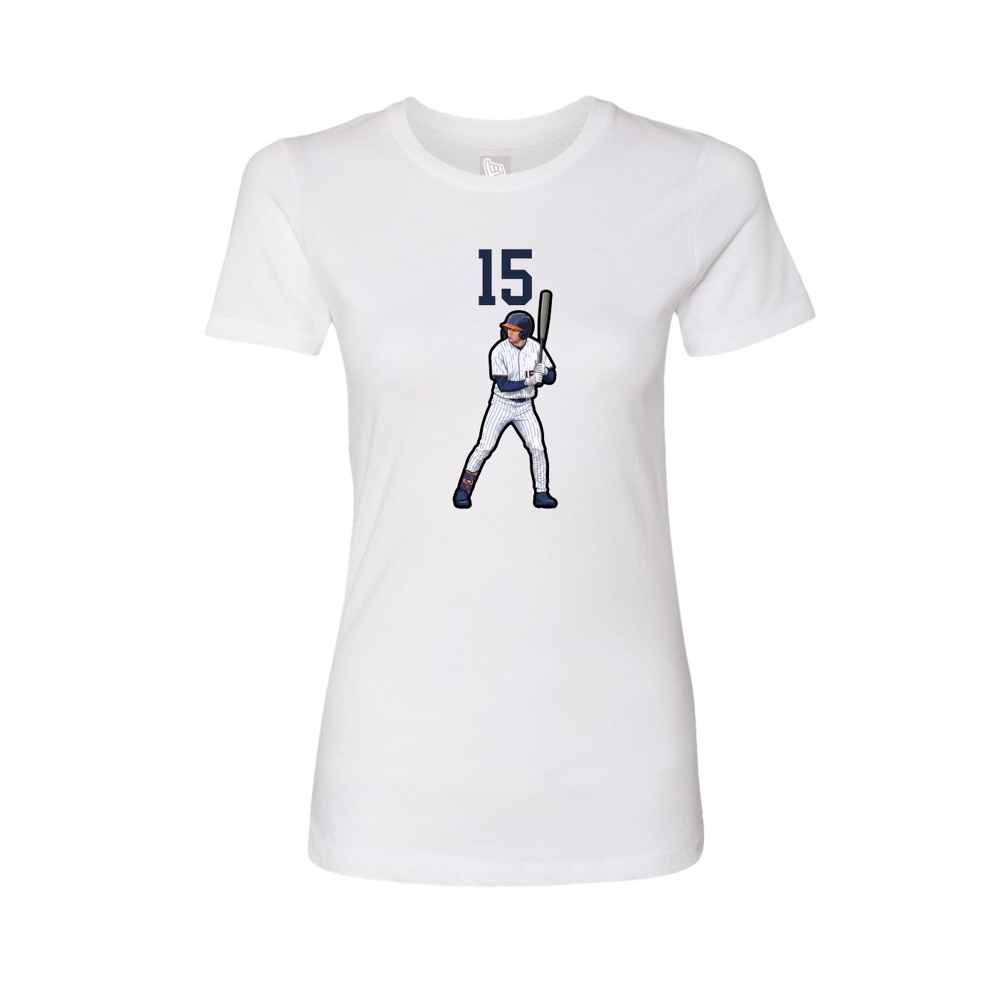 Fitted Women's Tee — Number Top in White