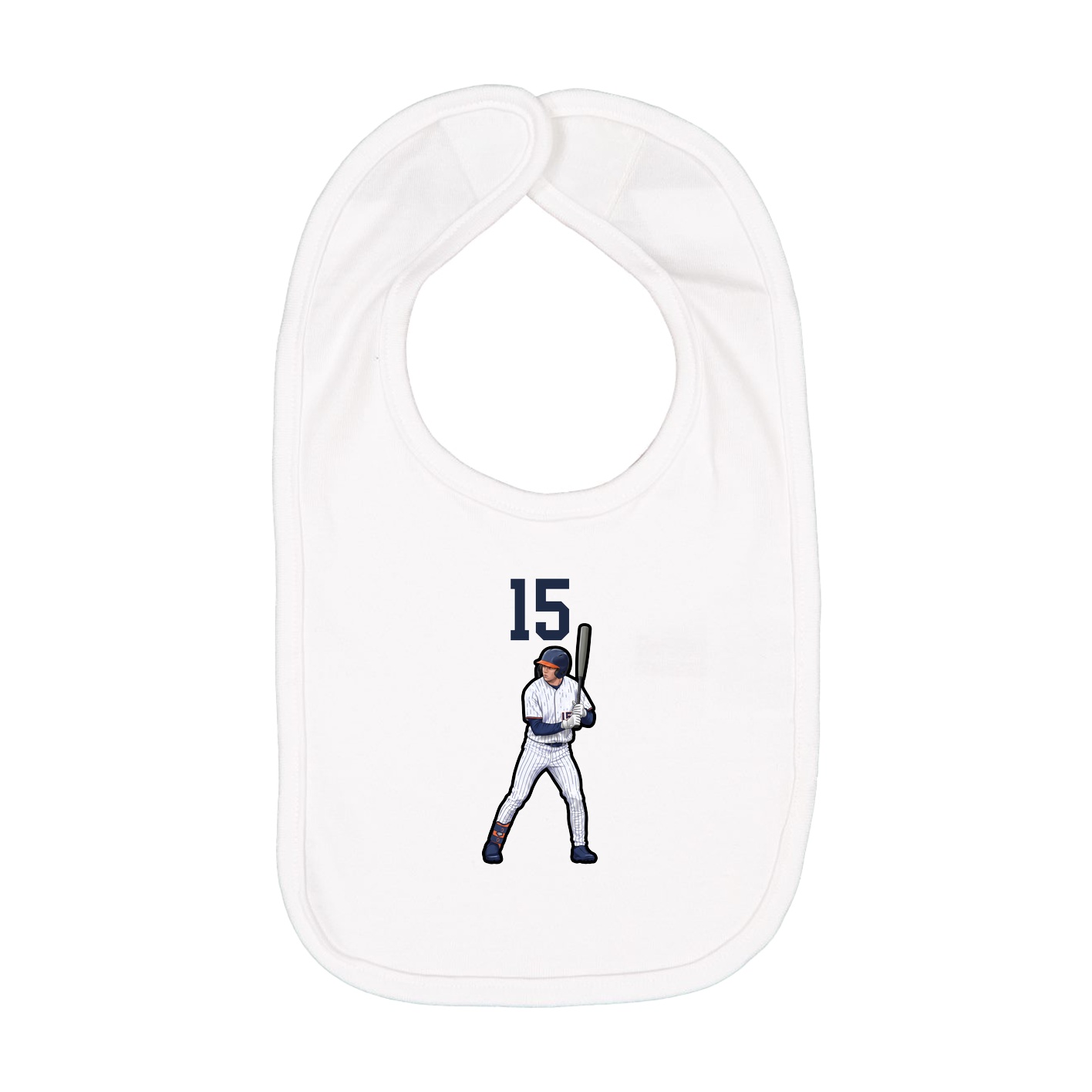 Infant Bib — Number Top in White