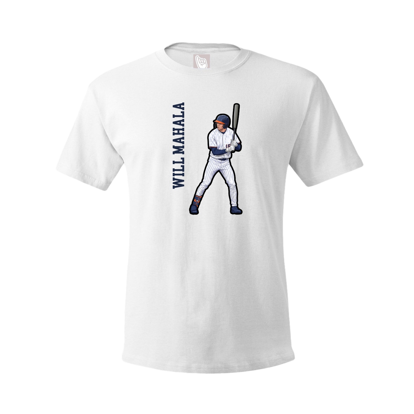 Youth Tee — Name Vertical in White