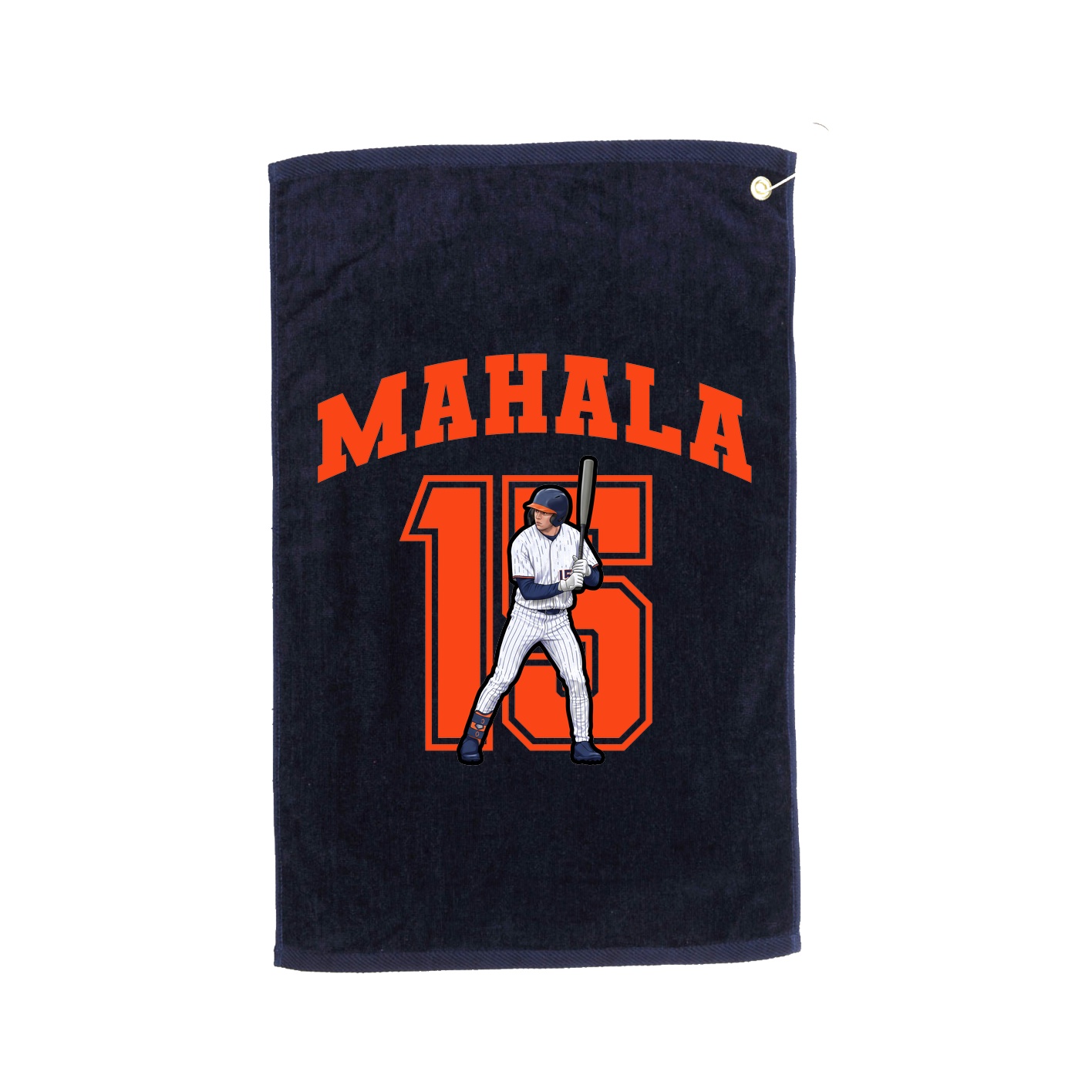 Golf Towel — Number in Navy