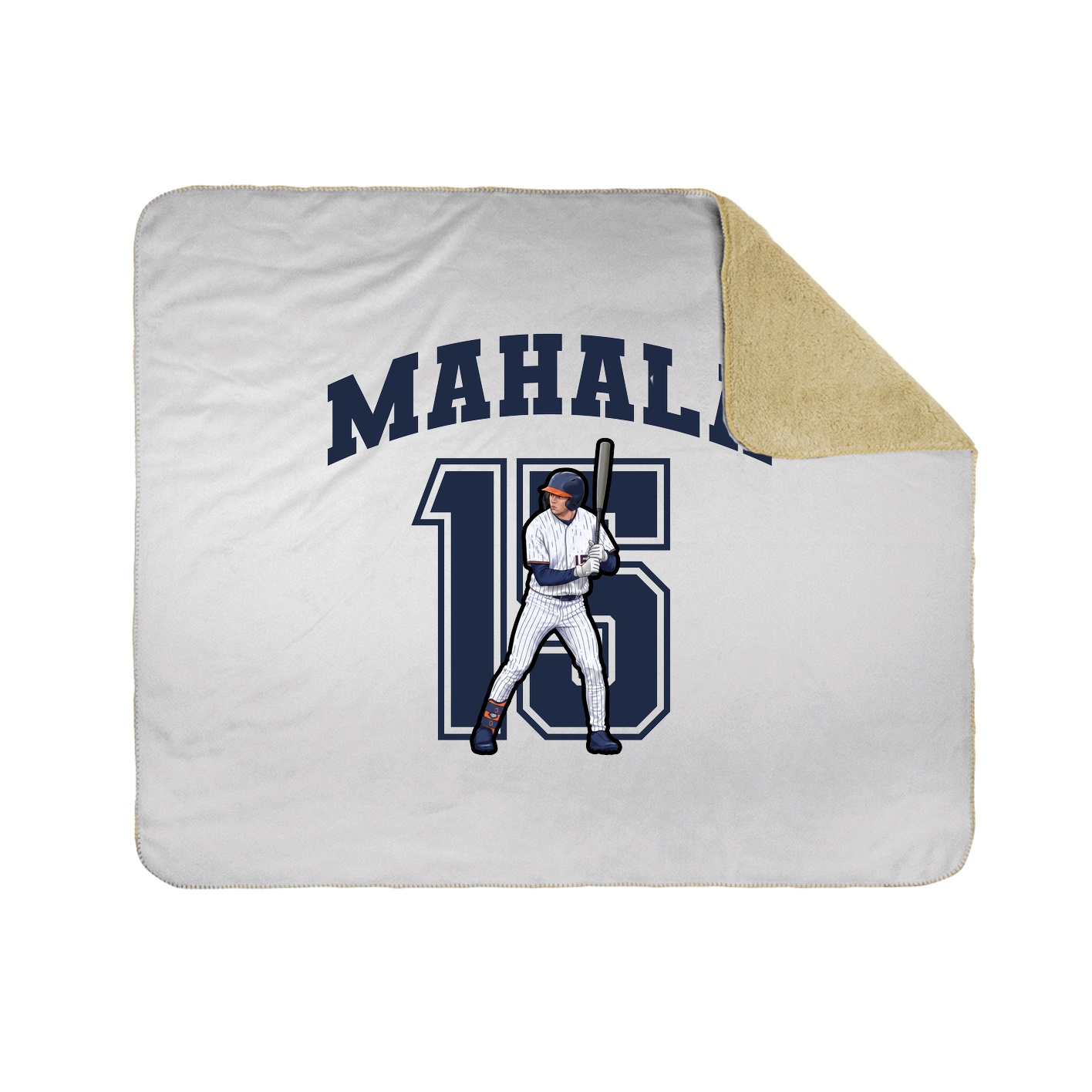 Throw Blanket — Number in White