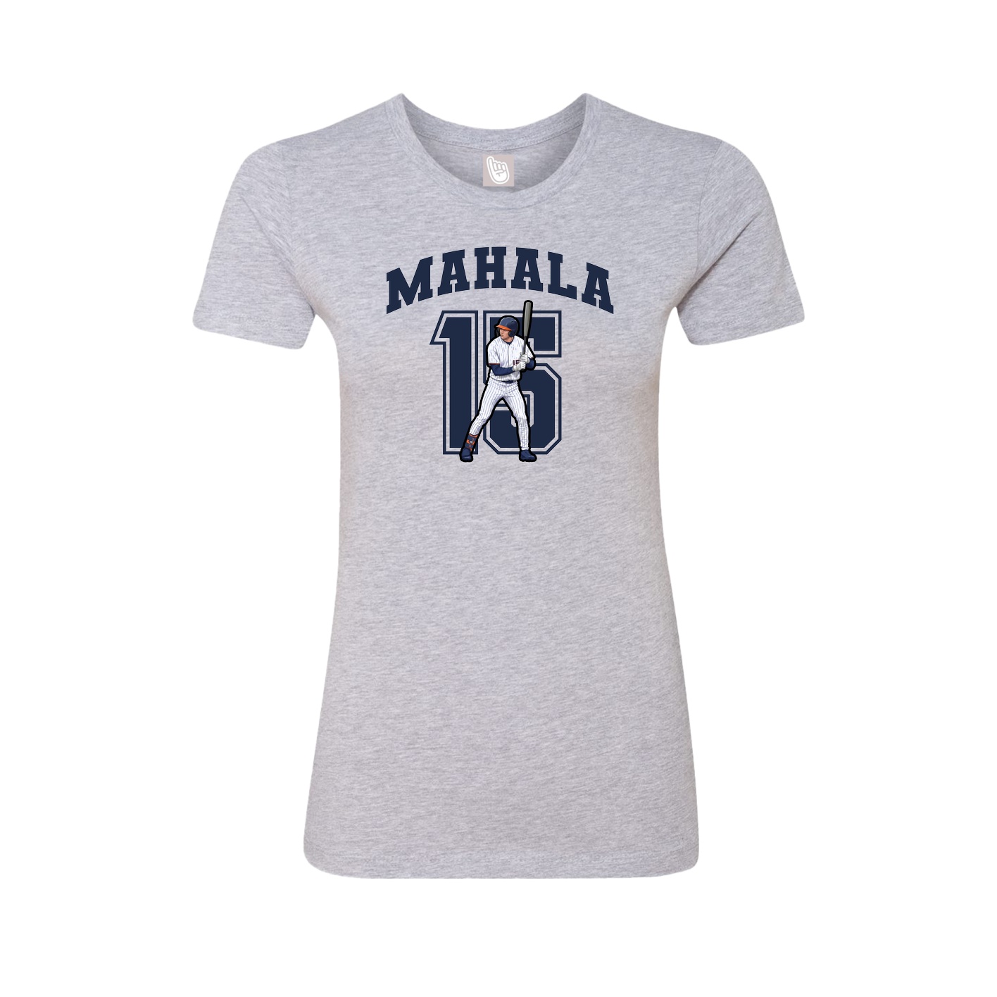 Fitted Women's Tee — Number in Grey