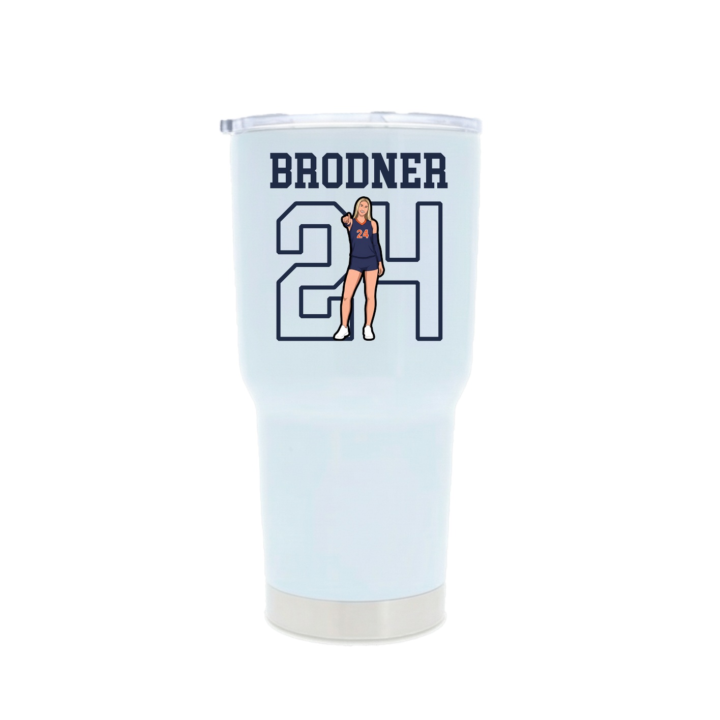 30oz Stainless Steel Tumbler — Shirsey in White