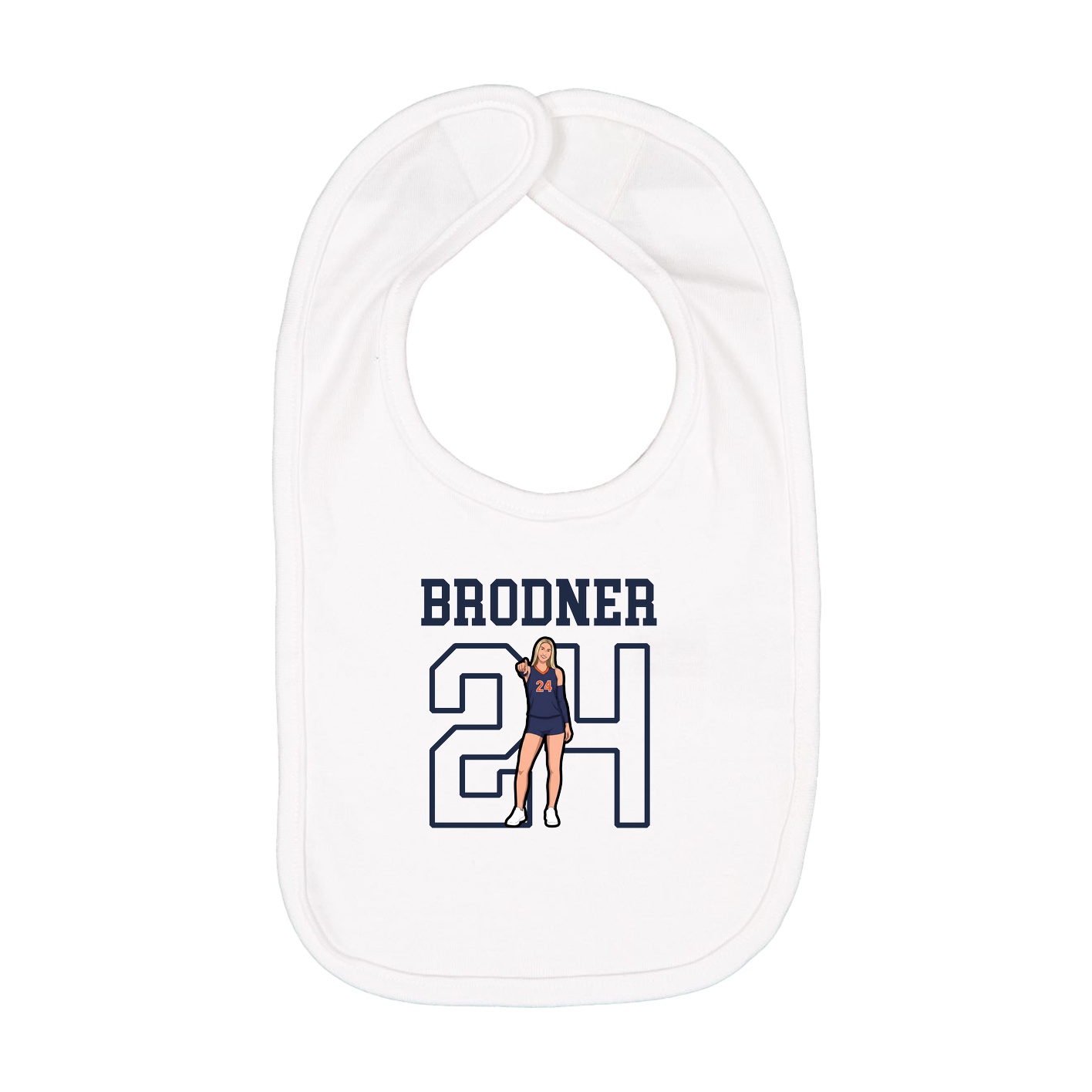 Infant Bib — Shirsey in White