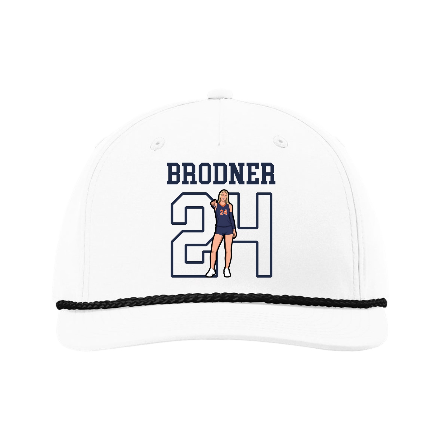 Five-Panel Classic Rope Cap — Shirsey in White