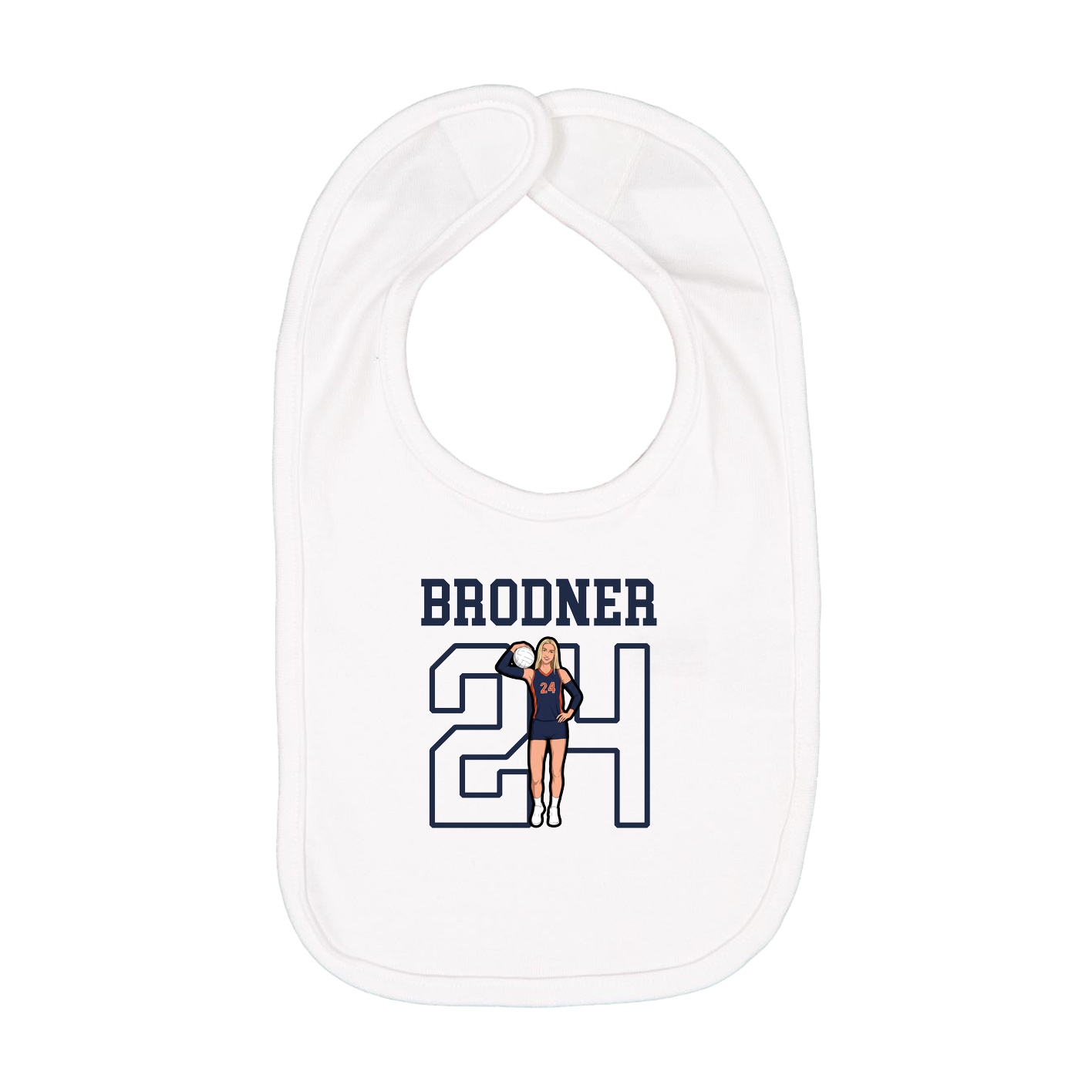 Infant Bib — Shirsey in White