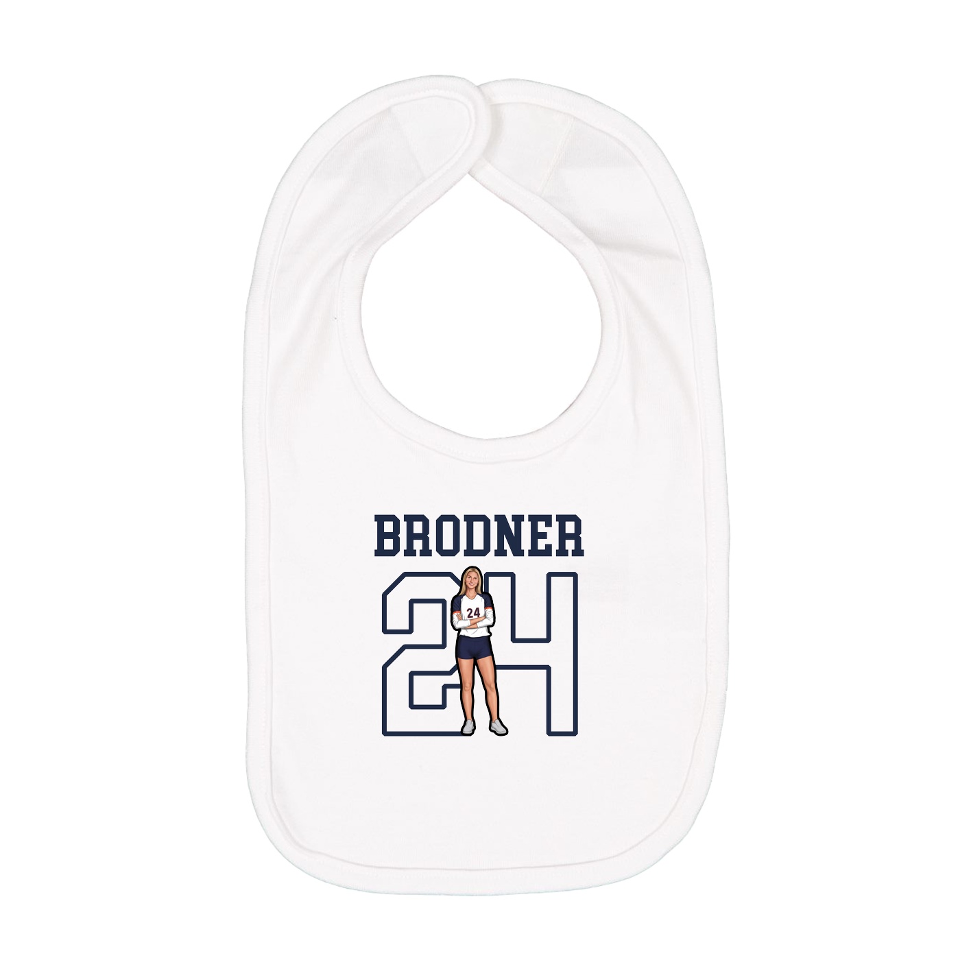 Infant Bib — Shirsey in White
