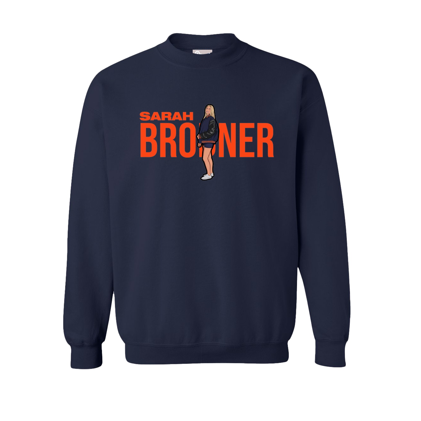 Fleece Crew — Player Name in Navy