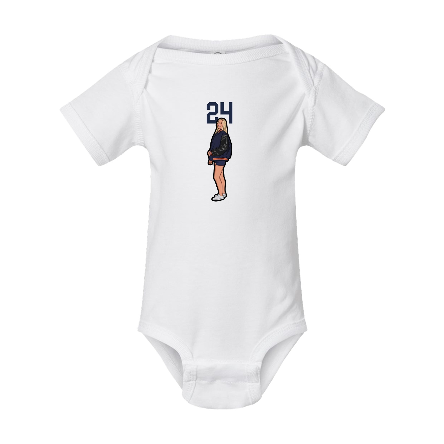 Baby Onesie — Number Top in White