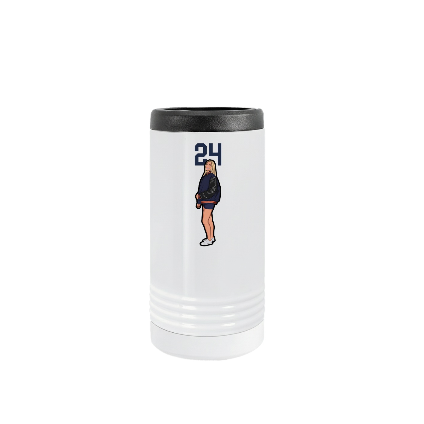 Slim Beverage Holder — Number Top in White