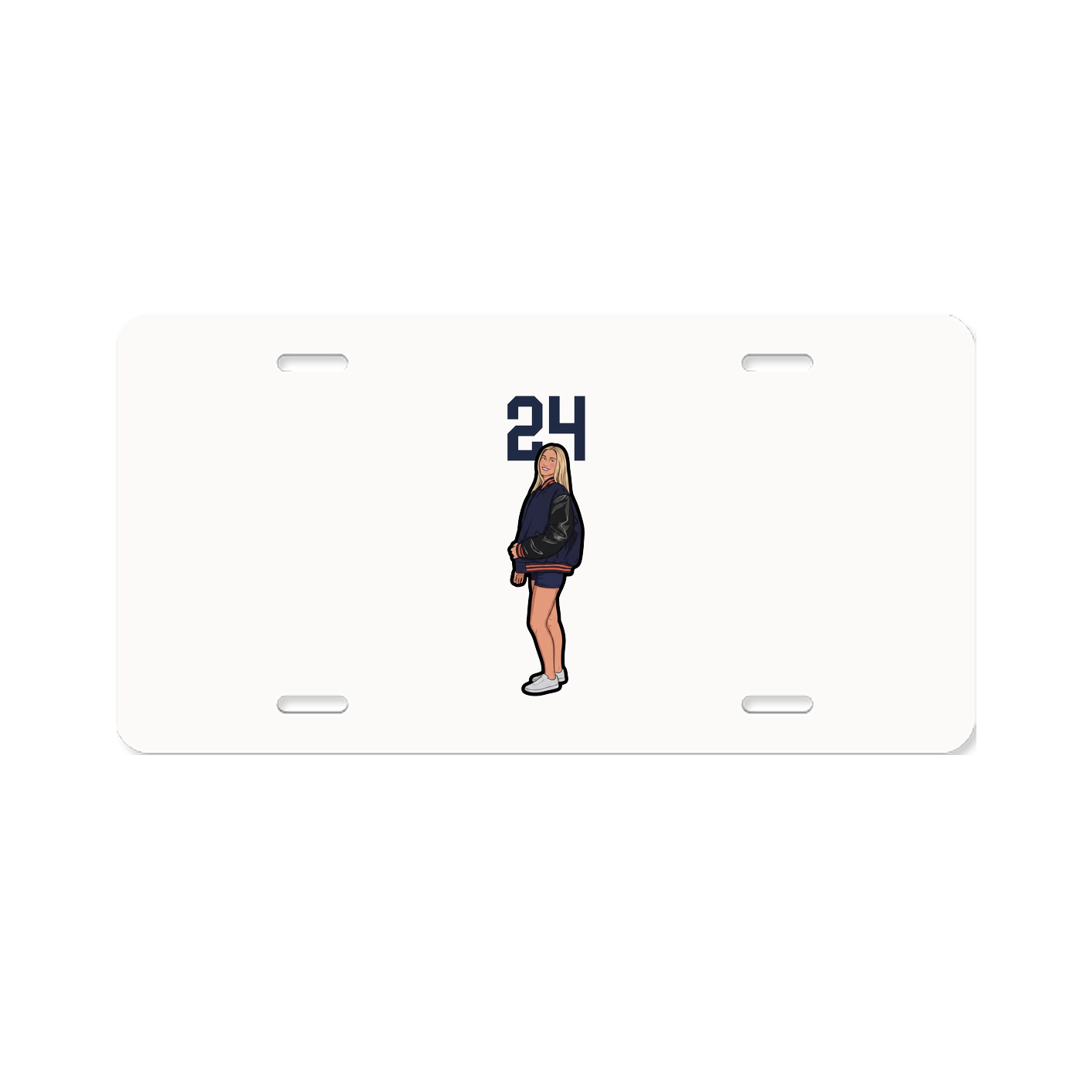 License Plate — Number Top in Classic