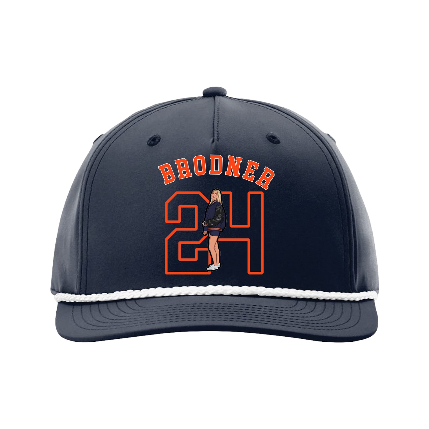 Five-Panel Classic Rope Cap — Shirsey Arch in Navy
