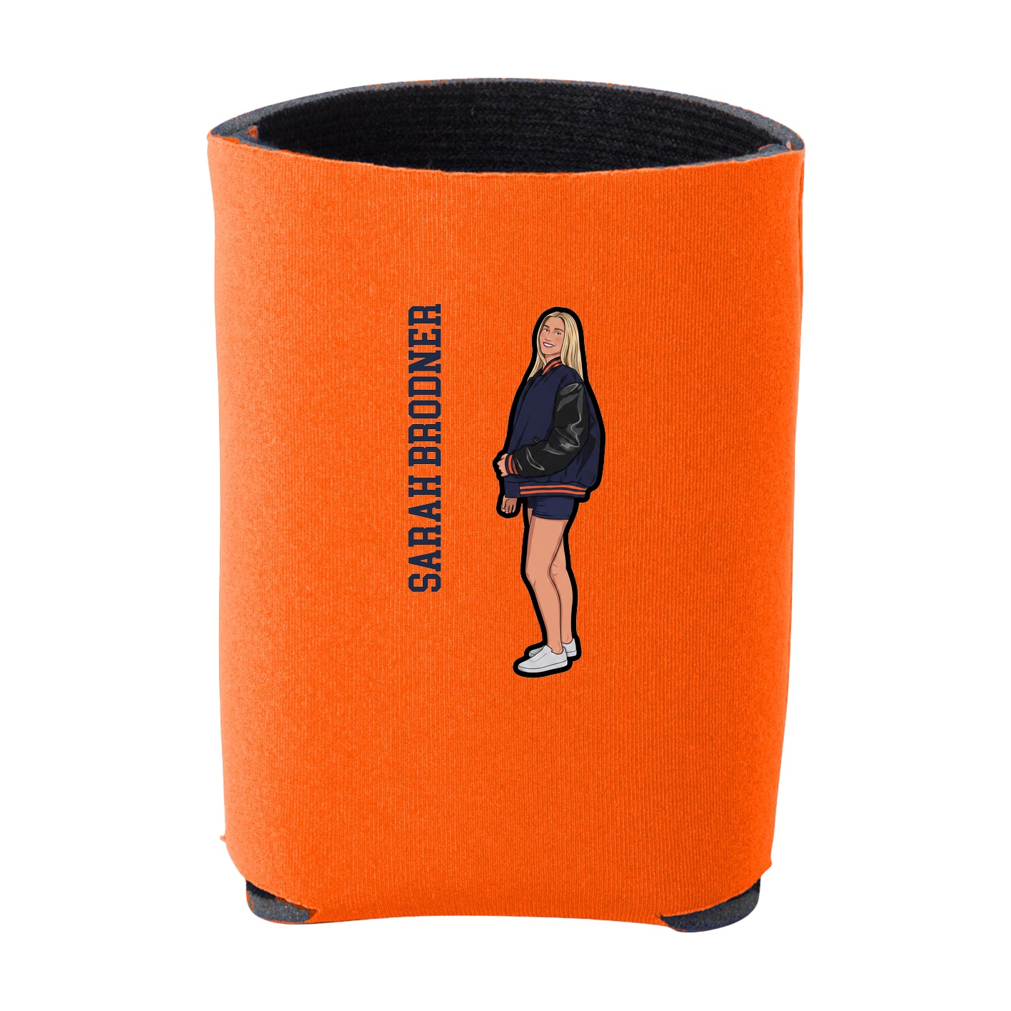 Can Holder — Name Vertical in Orange