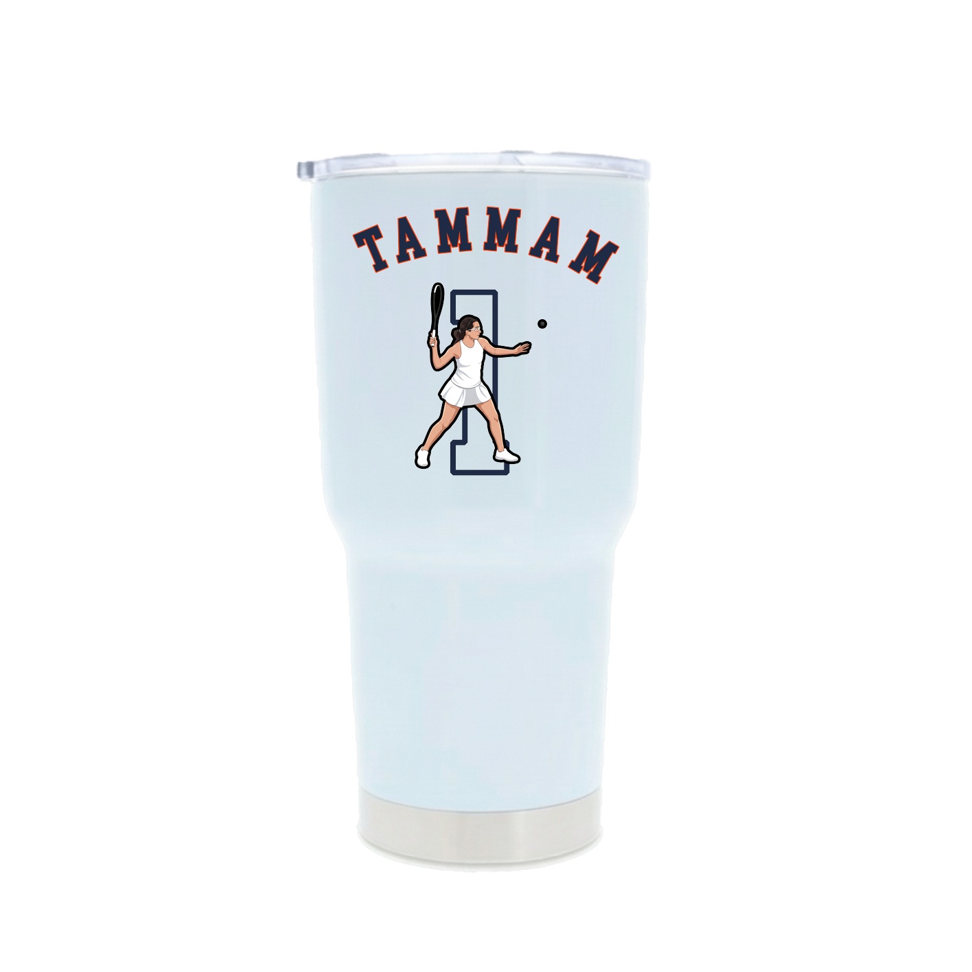 30oz Stainless Steel Tumbler — Shirsey Arch in White