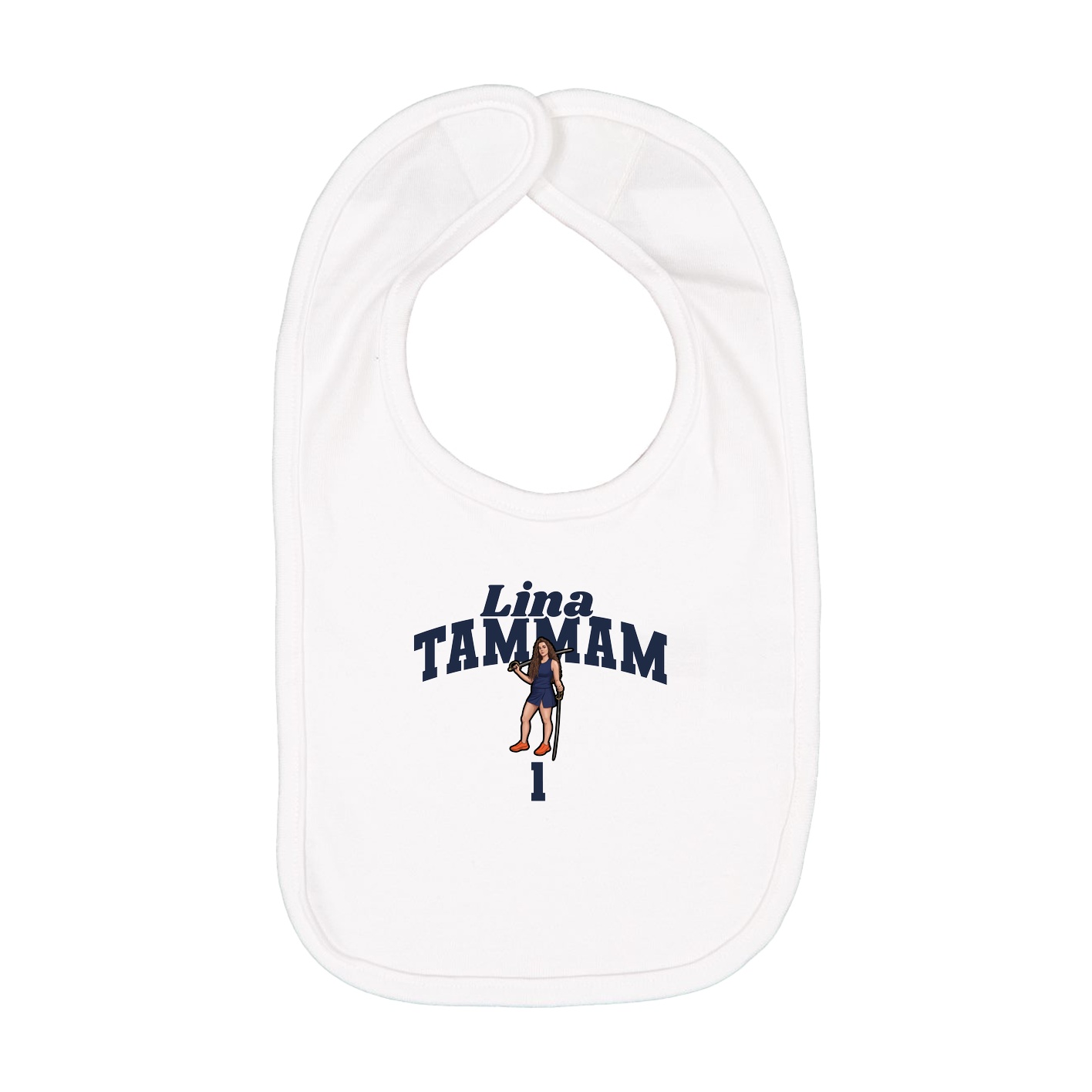 Infant Bib — Signature Arch in White