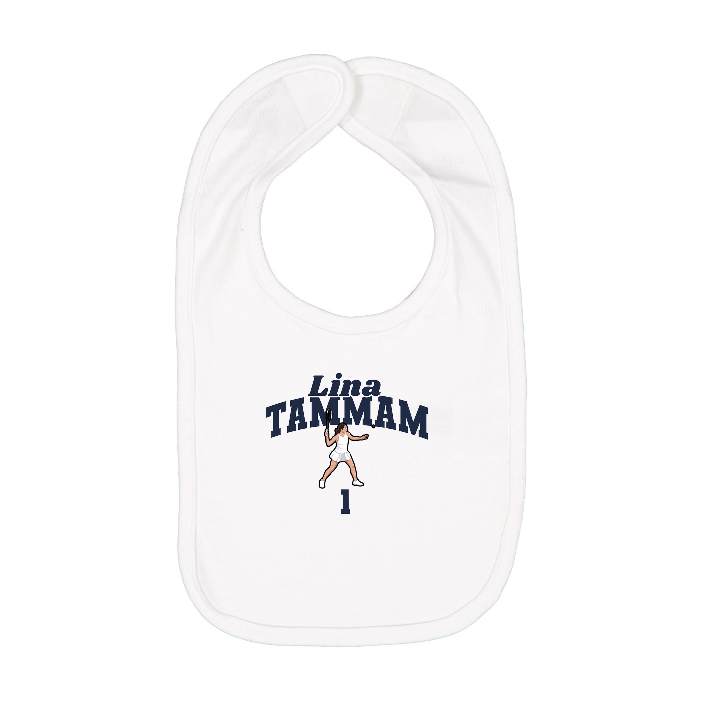 Infant Bib — Signature Arch in White