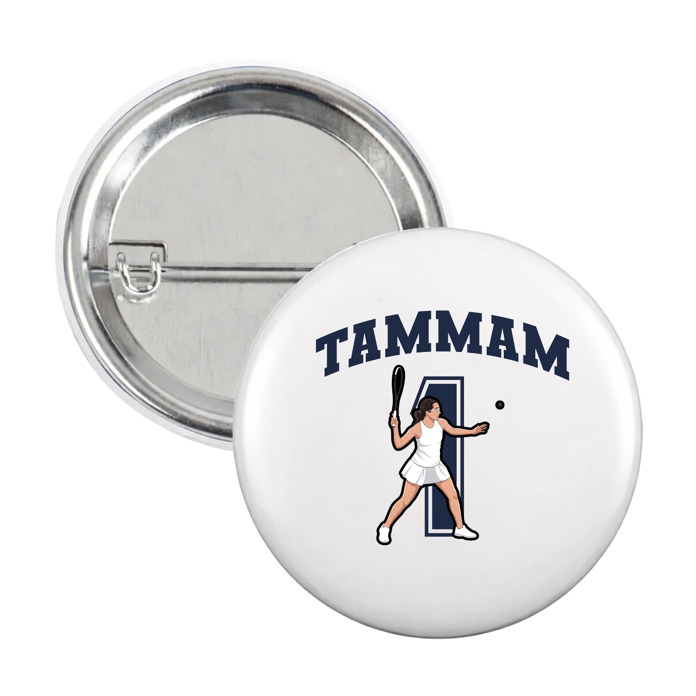 Game Day Button — Number in White