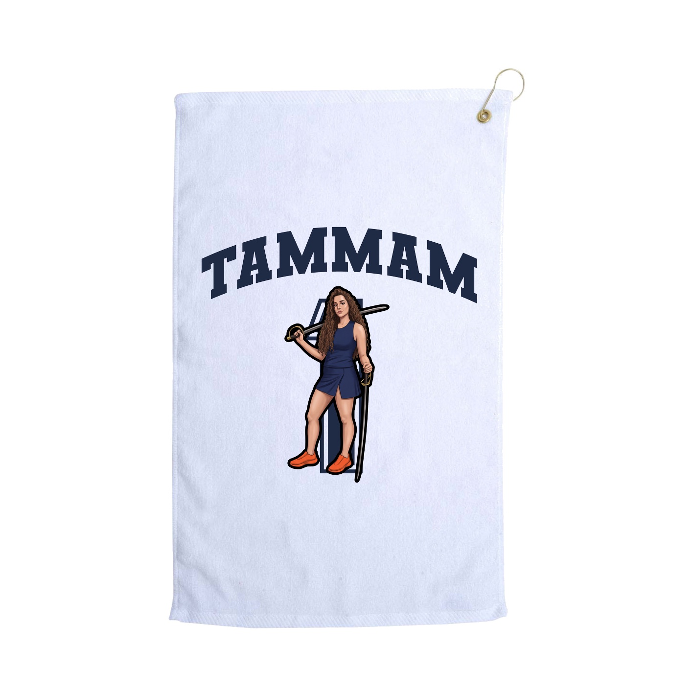 Golf Towel — Number in White