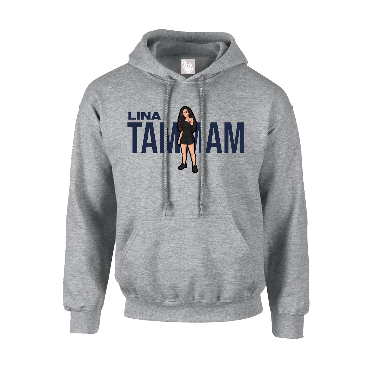Hoodie — Player Name in Grey