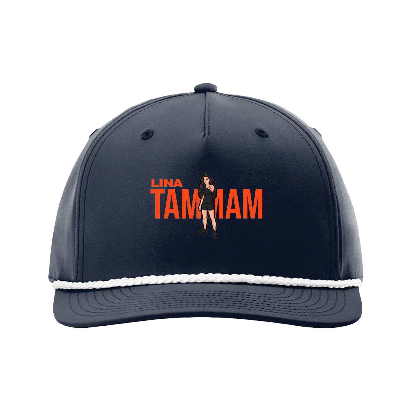 Five-Panel Classic Rope Cap — Player Name in Navy