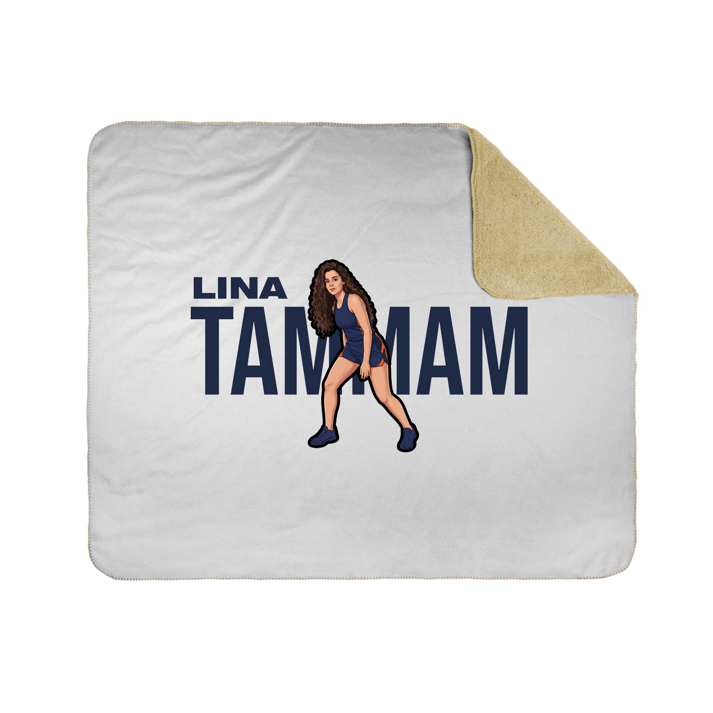 Throw Blanket — Player Name in White