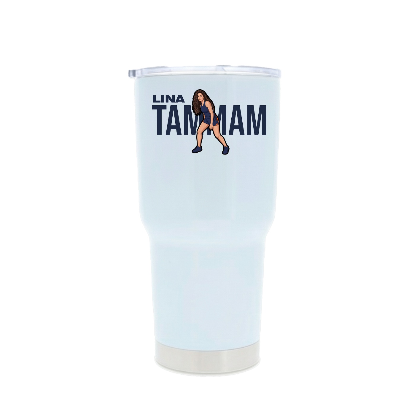 30oz Stainless Steel Tumbler — Player Name in White