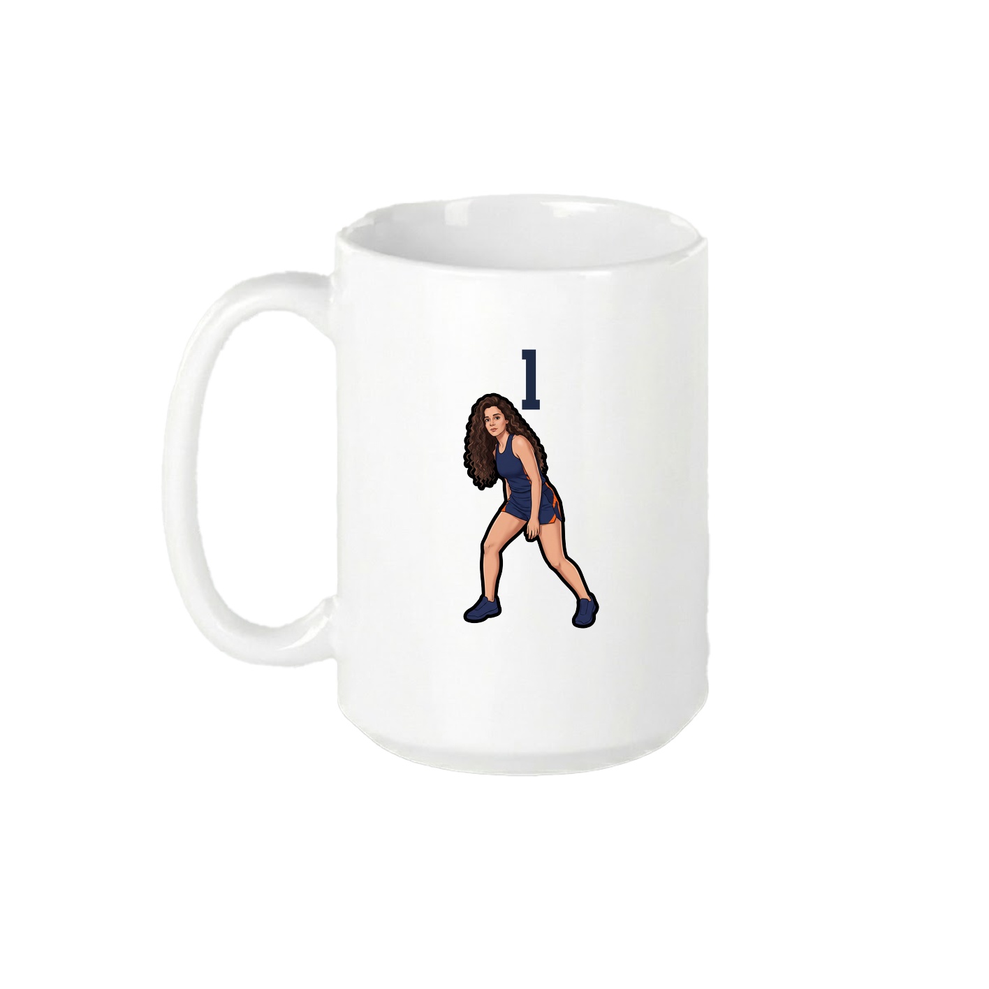 15oz Coffee Mug — Number Top in White