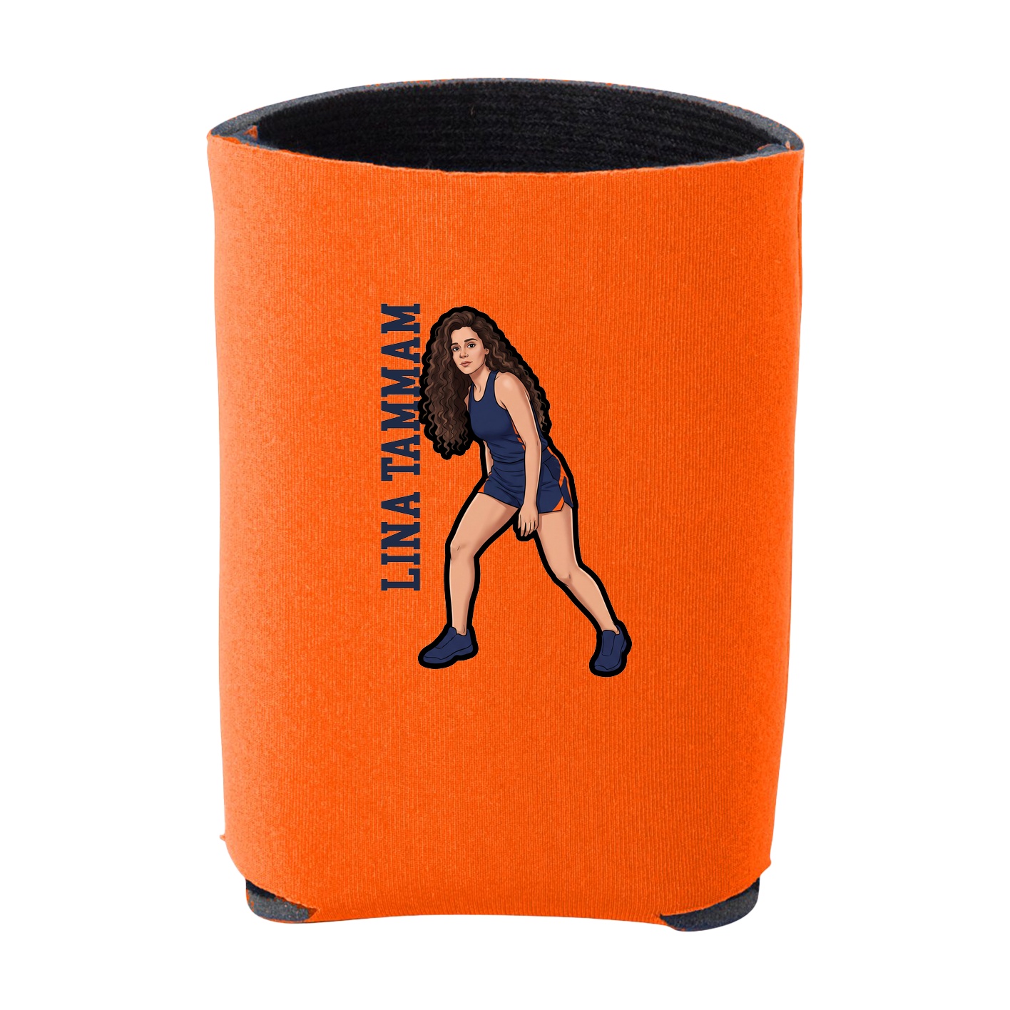 Can Holder — Name Vertical in Orange