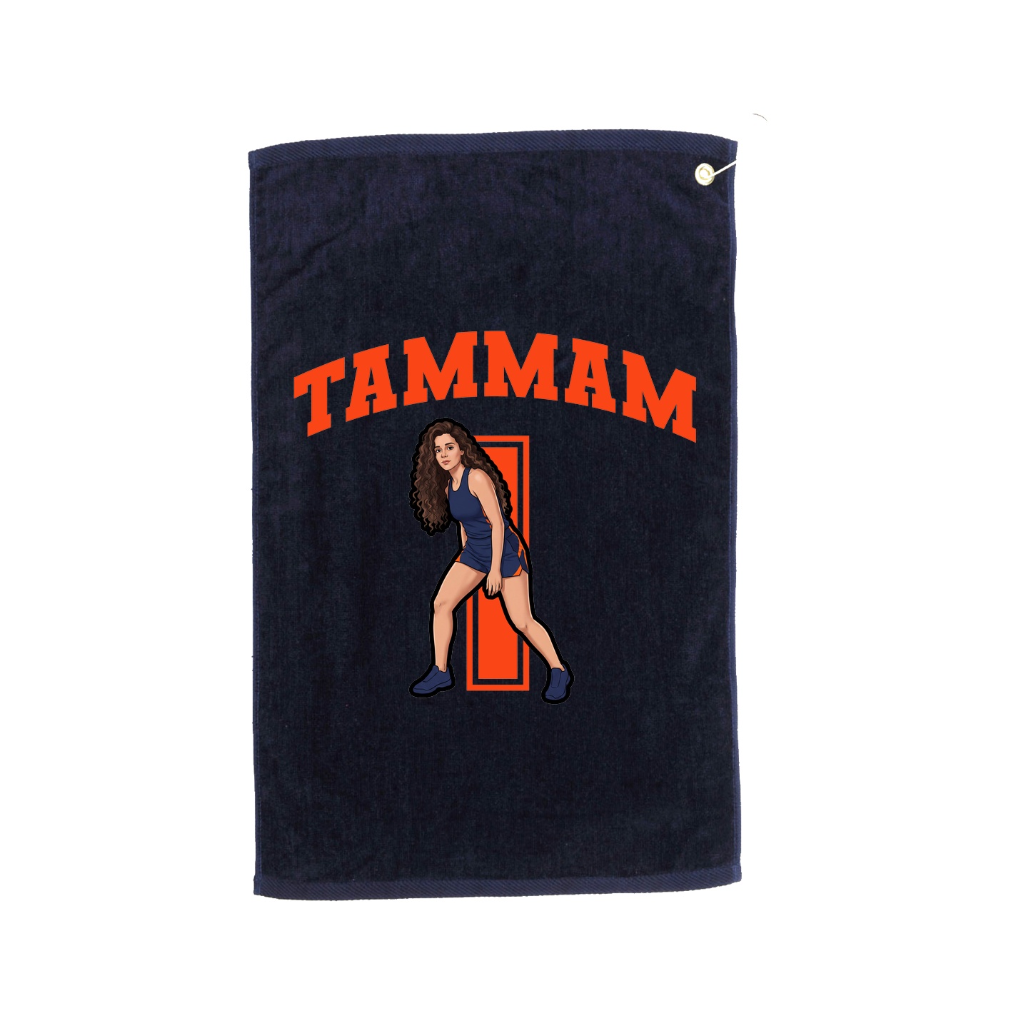 Golf Towel — Number in Navy