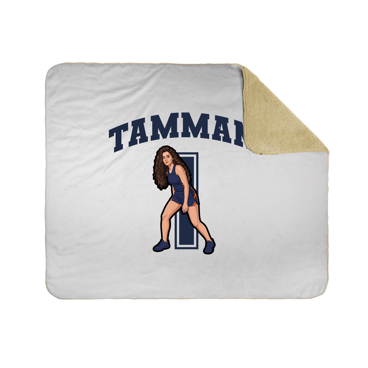Throw Blanket — Number in White