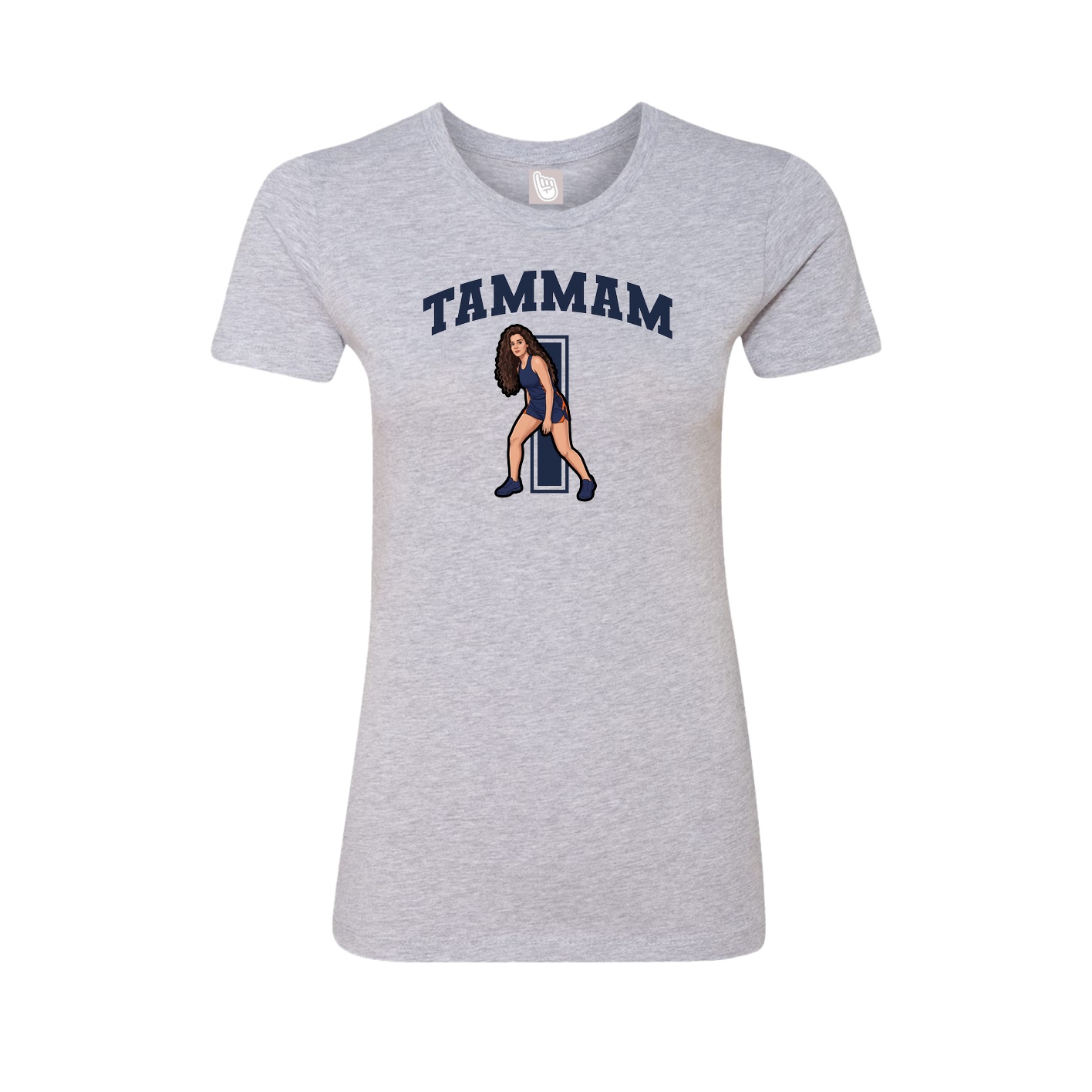 Fitted Women's Tee — Number in Grey