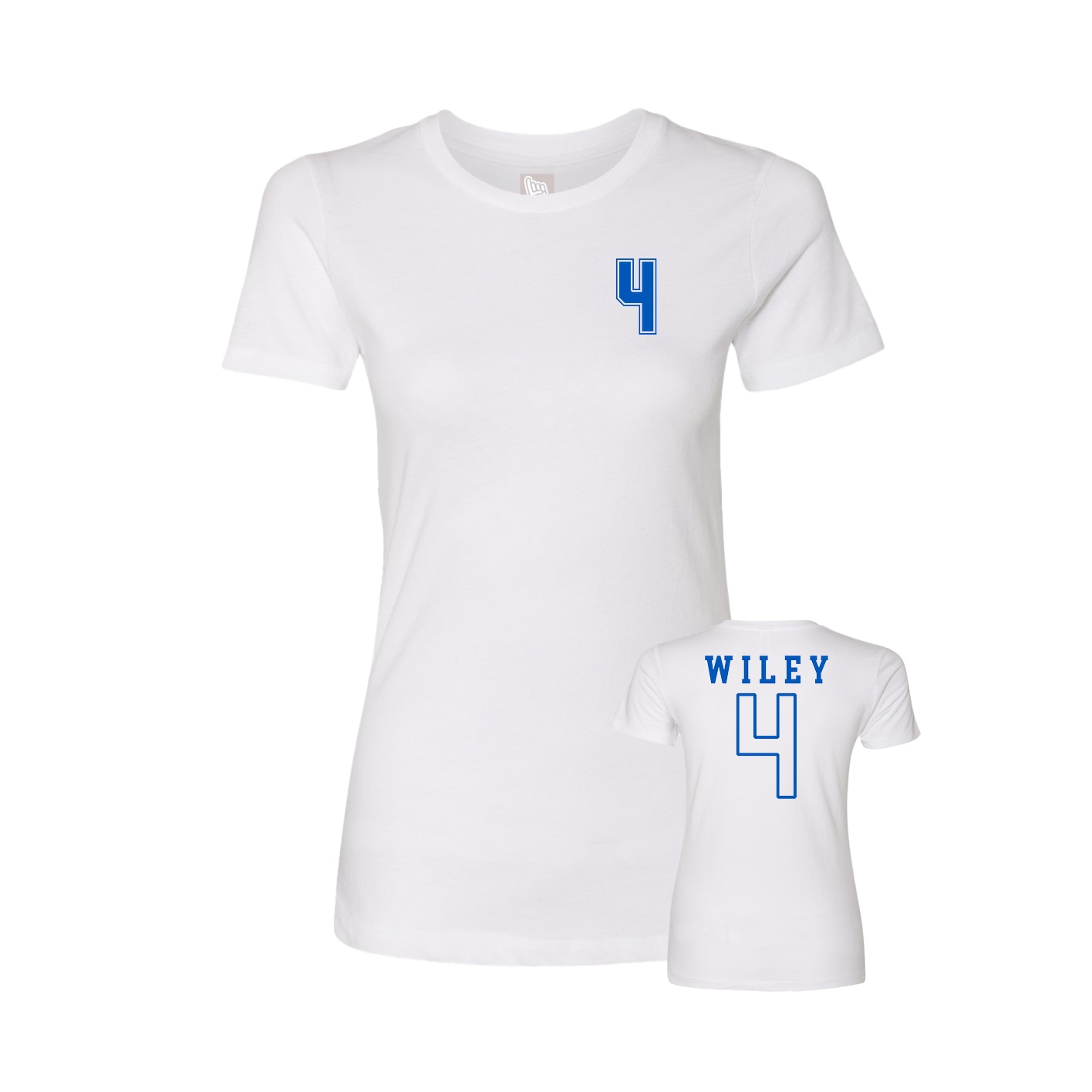 Fitted Women's Tee — Chest Back in White