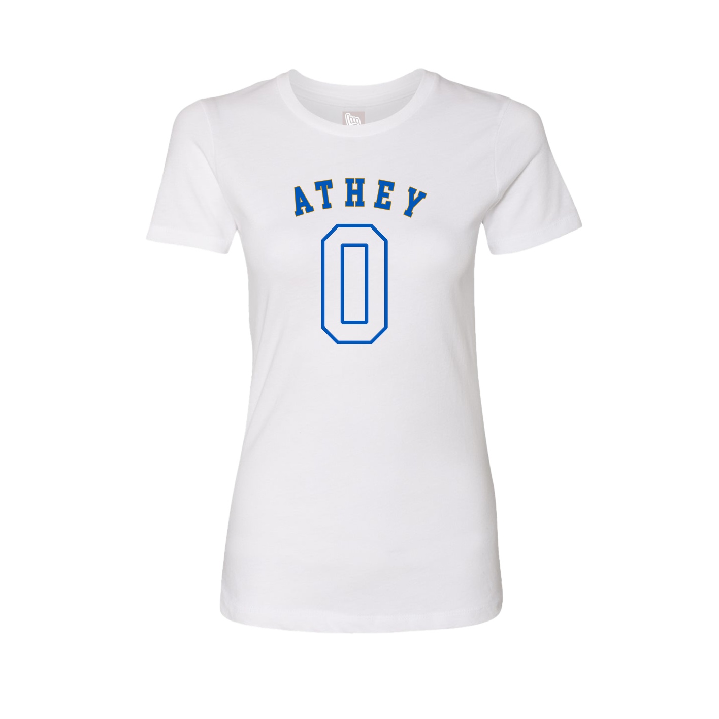Fitted Women's Tee — Shirsey Arch in White