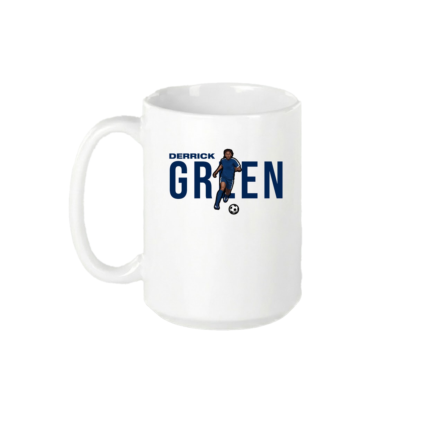15oz Coffee Mug — Player Name in White