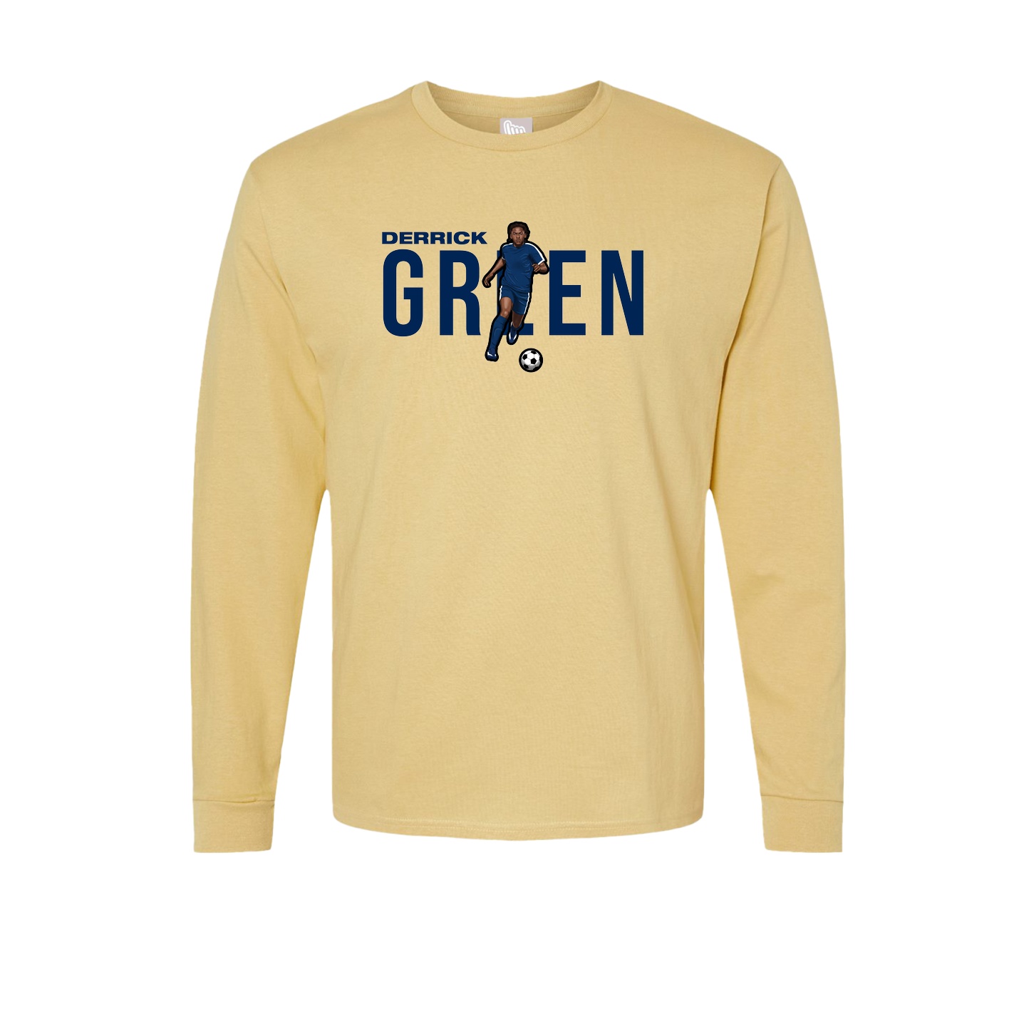 Long Sleeve Tee — Player Name in Vegas Gold
