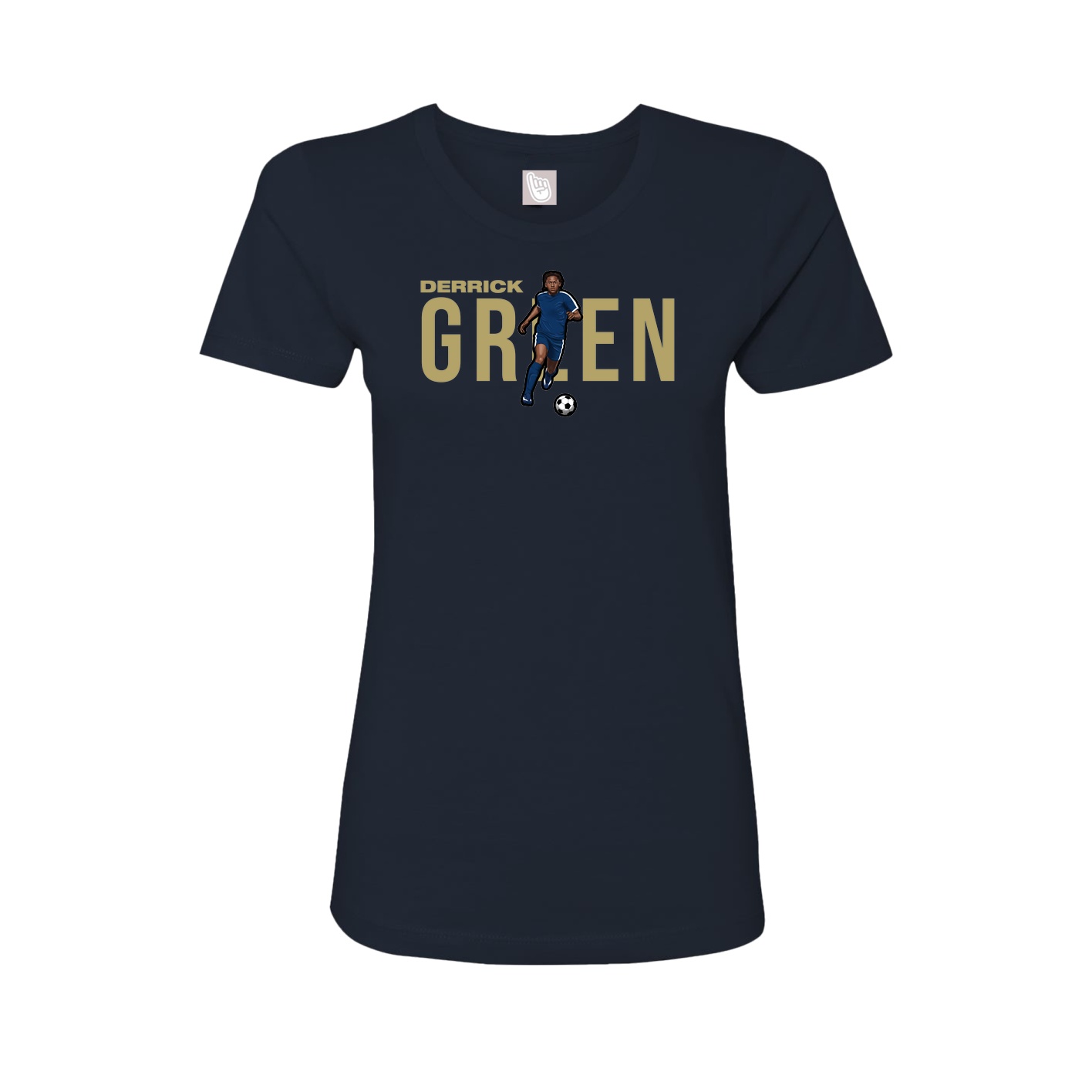 Womens Tee — Player Name in Navy