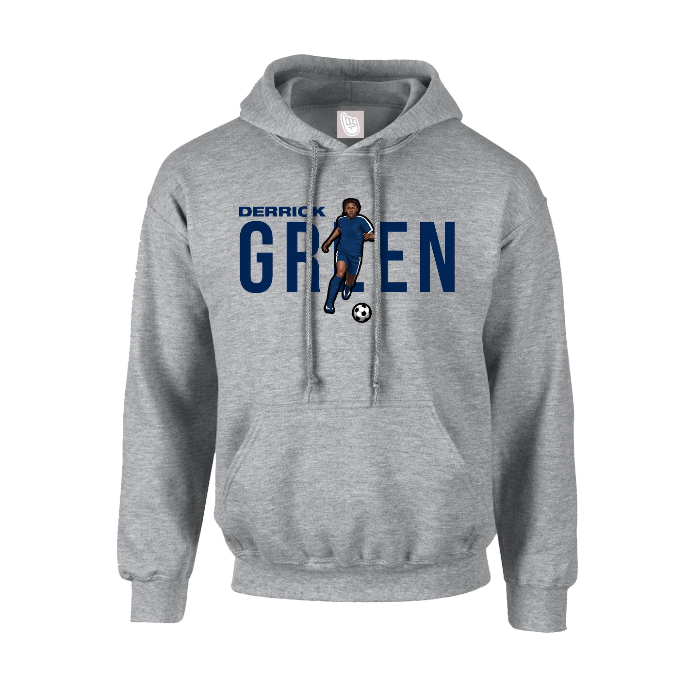 Youth Hoodie — Player Name in Grey
